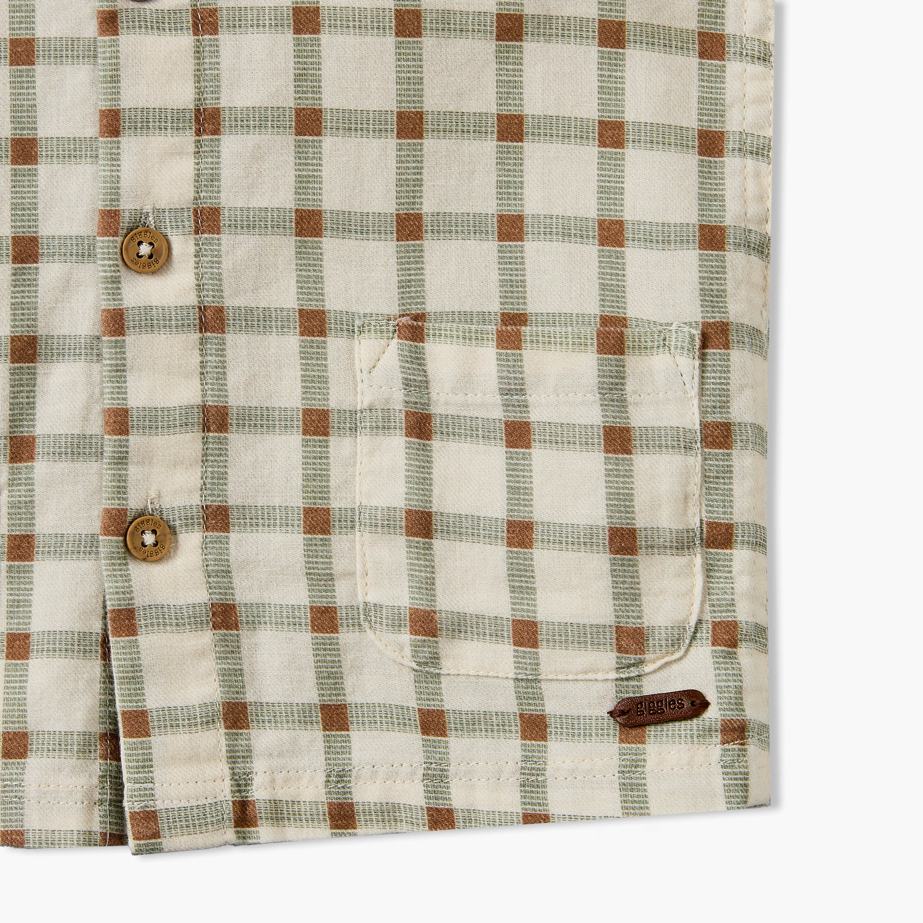 Giggles Short Sleeves Shirt with Checked Design-baby-boys-clothing-shirts-image-5