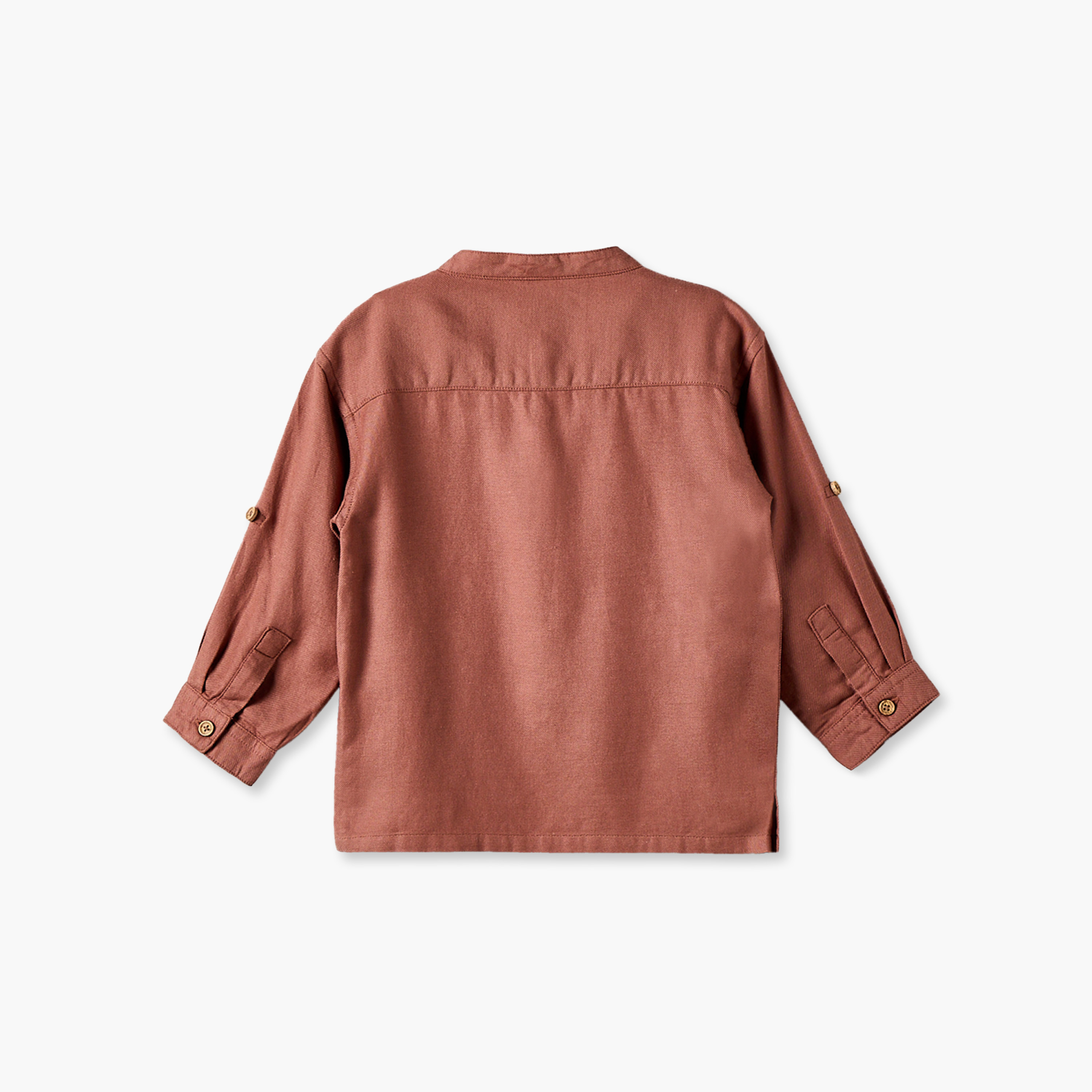 Giggles Mandarin Collar Long Sleeves Shirt-baby-boys-clothing-shirts-image-2