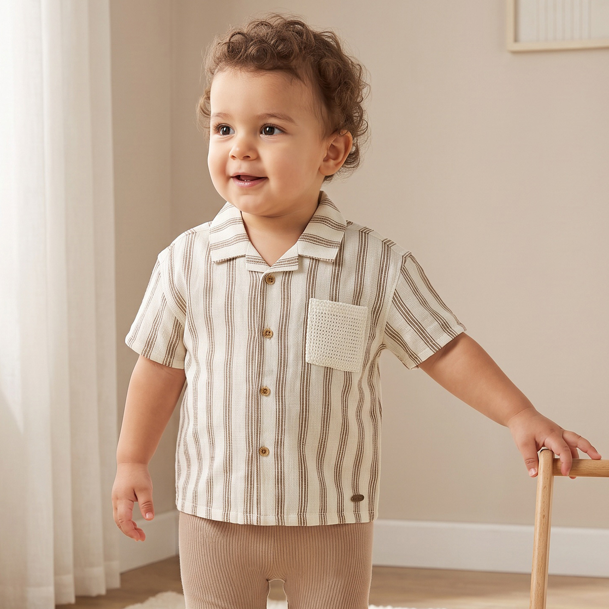 Giggles Short Sleeves Shirt with Stripes-baby-boys-clothing-tshirtsandpolos-image-1