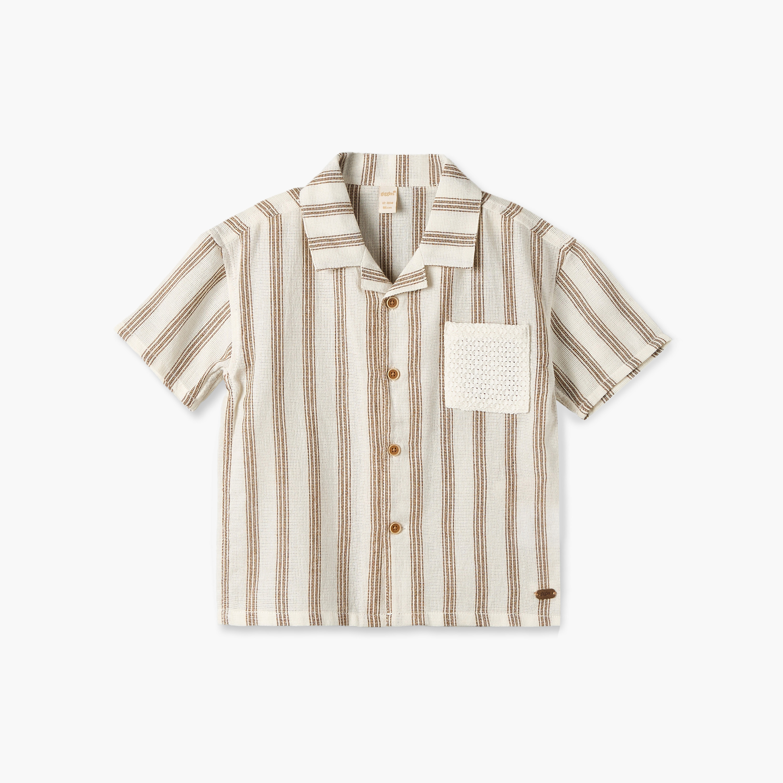Giggles Short Sleeves Shirt with Stripes-baby-boys-clothing-tshirtsandpolos-image-2
