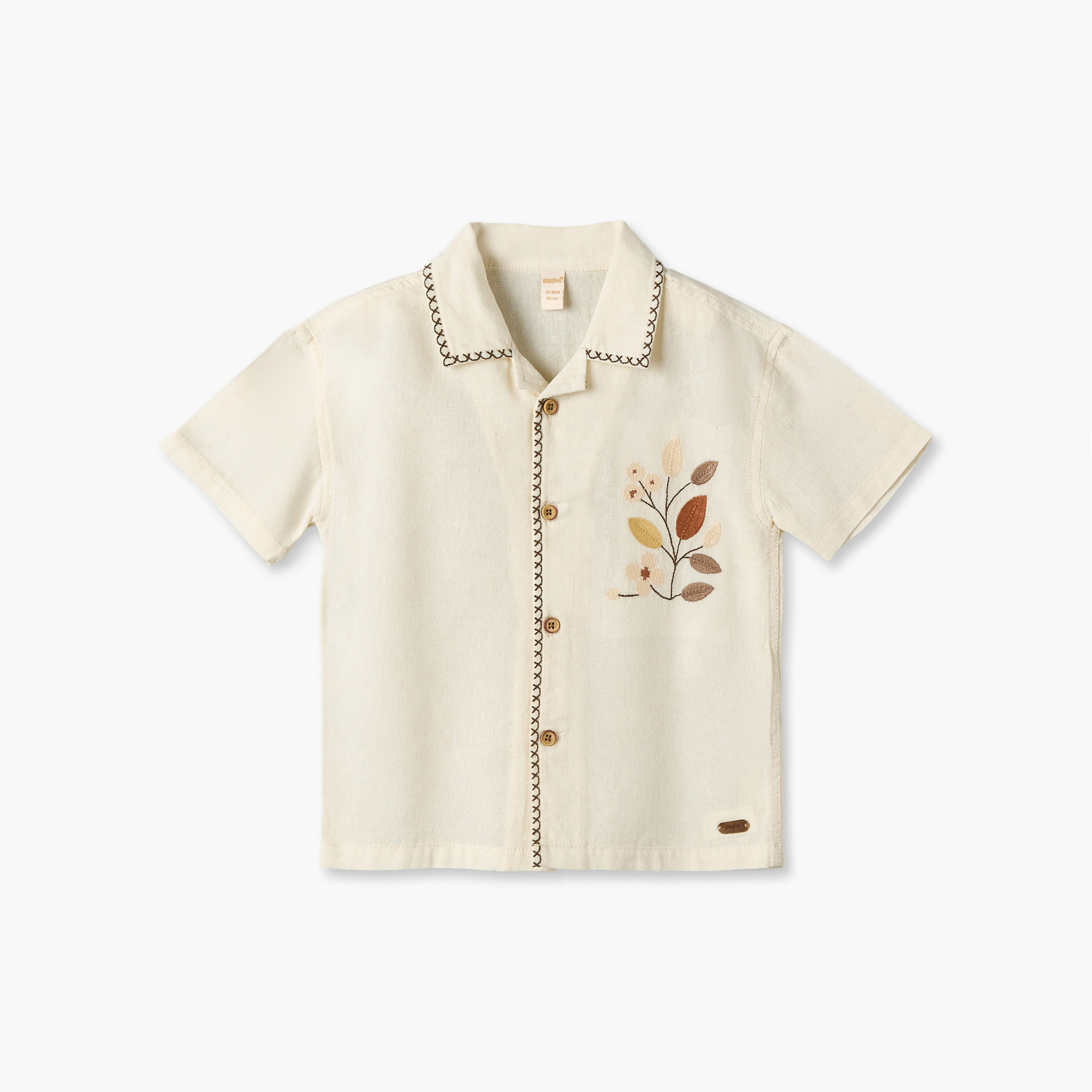 قميص بأكمام قصيرة وتطريزات من جيجلز-baby-boys-clothing-shirts-image-2