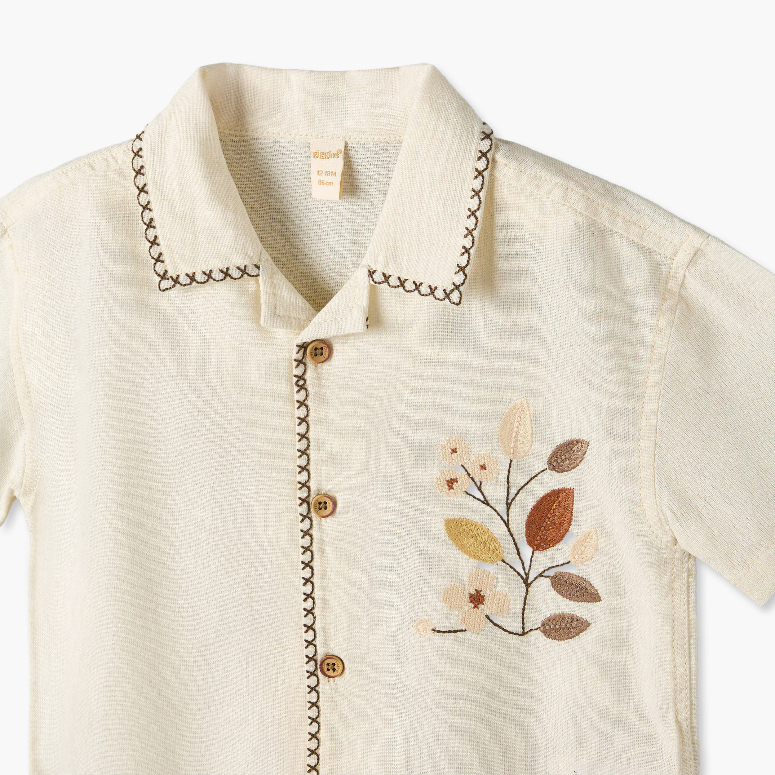 قميص بأكمام قصيرة وتطريزات من جيجلز-baby-boys-clothing-shirts-image-4