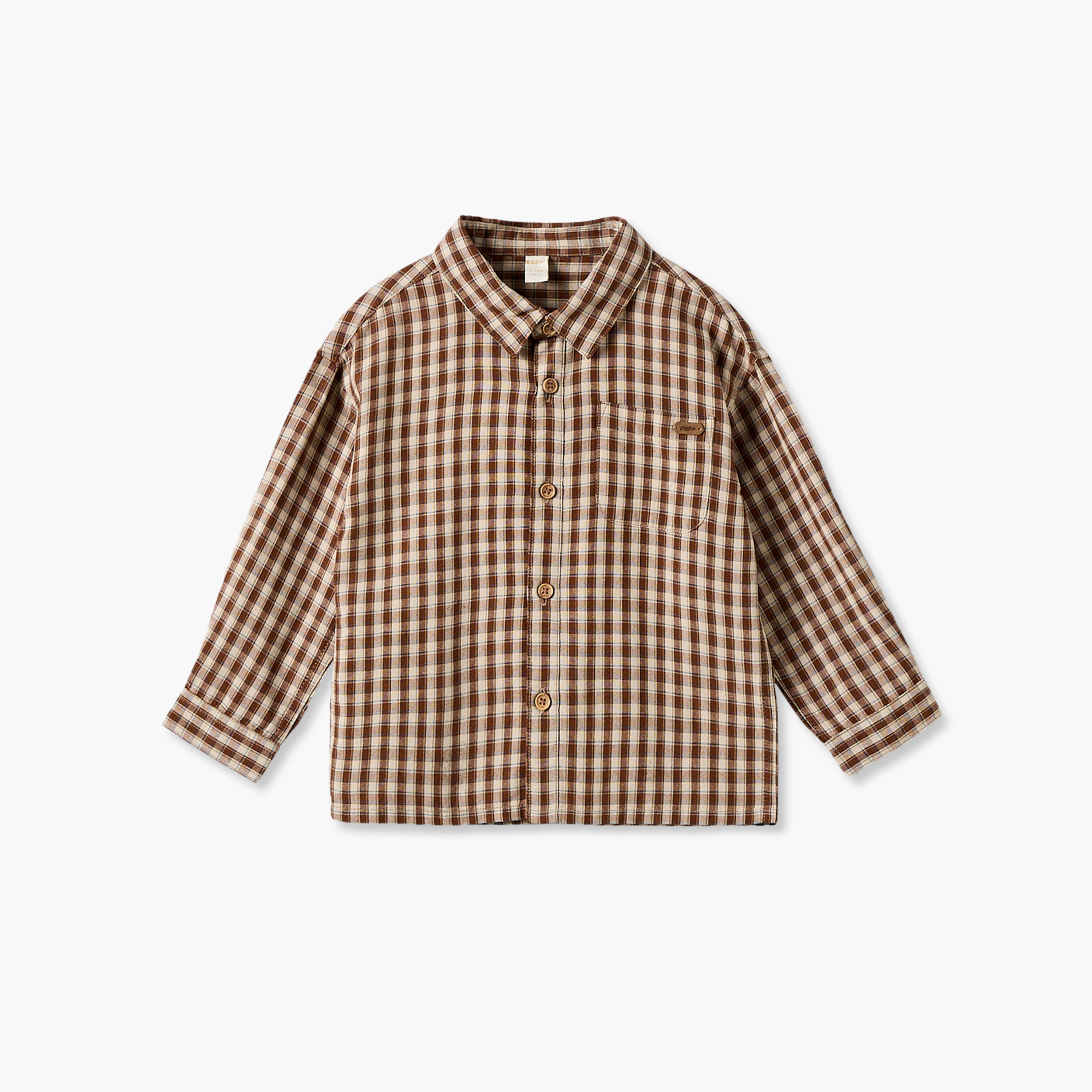 قميص كاروهات بأكمام طويلة من جيجلز-baby-boys-clothing-shirts-image-1