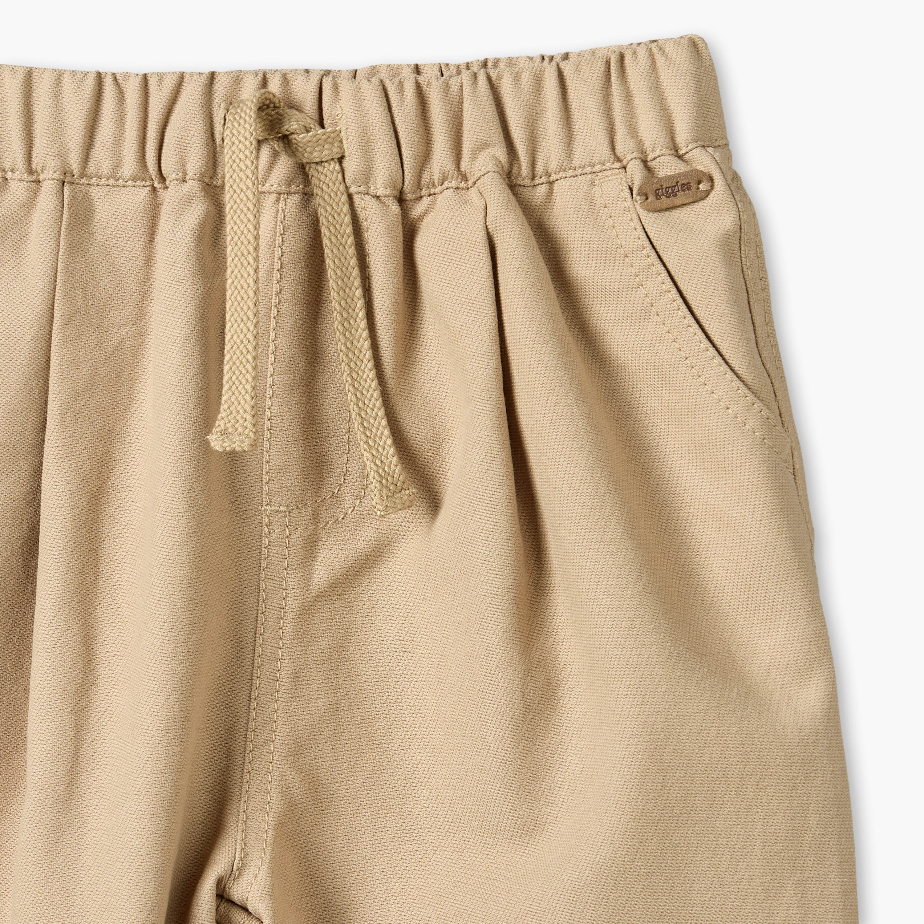 Giggles Pleated Trousers with Elasticated Drawstring-boys-clothing-bottoms-trousers-image-4