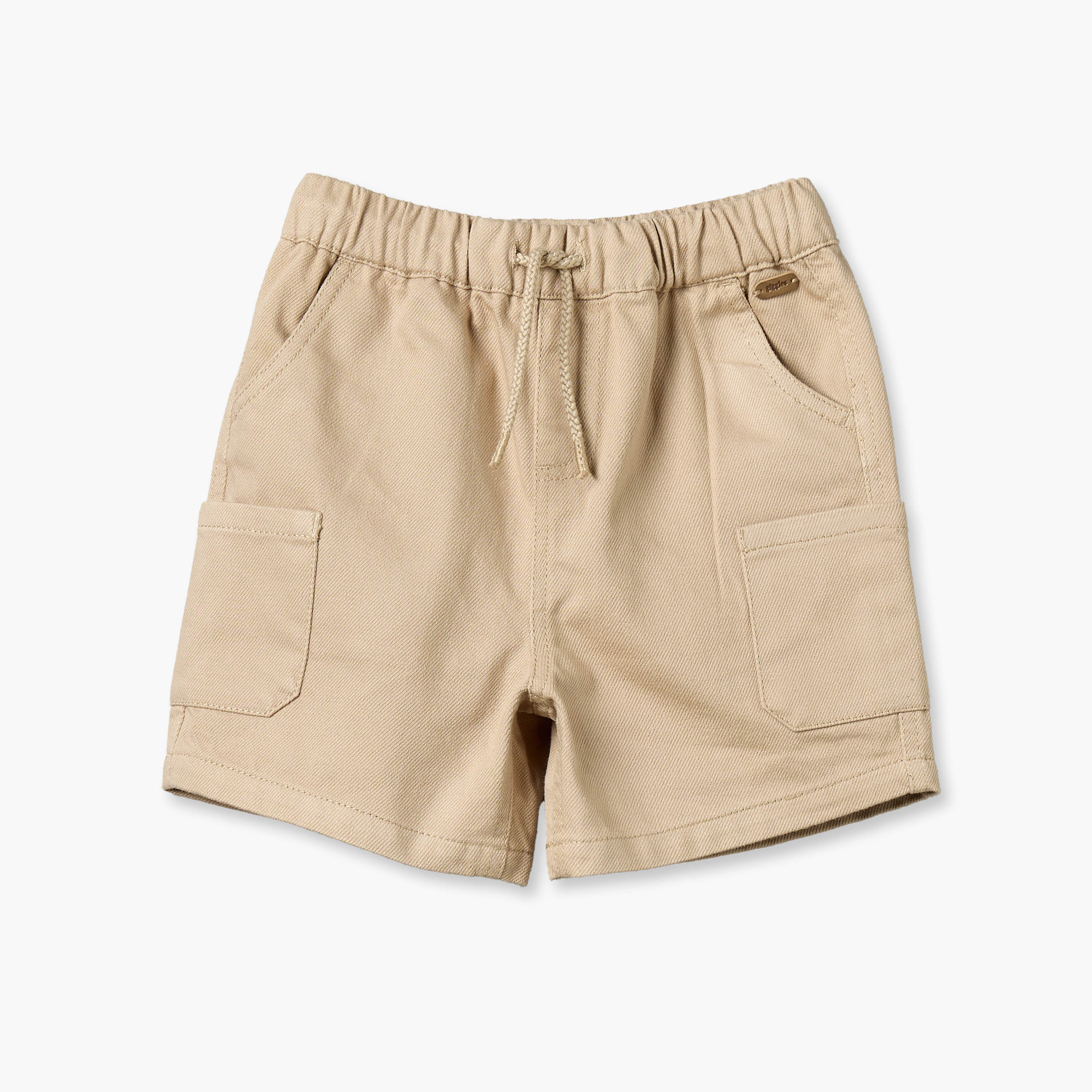 Giggles Knee Length Elasticated Drawstring Waist Shorts-baby-boys-clothing-bottoms-shorts-image-2