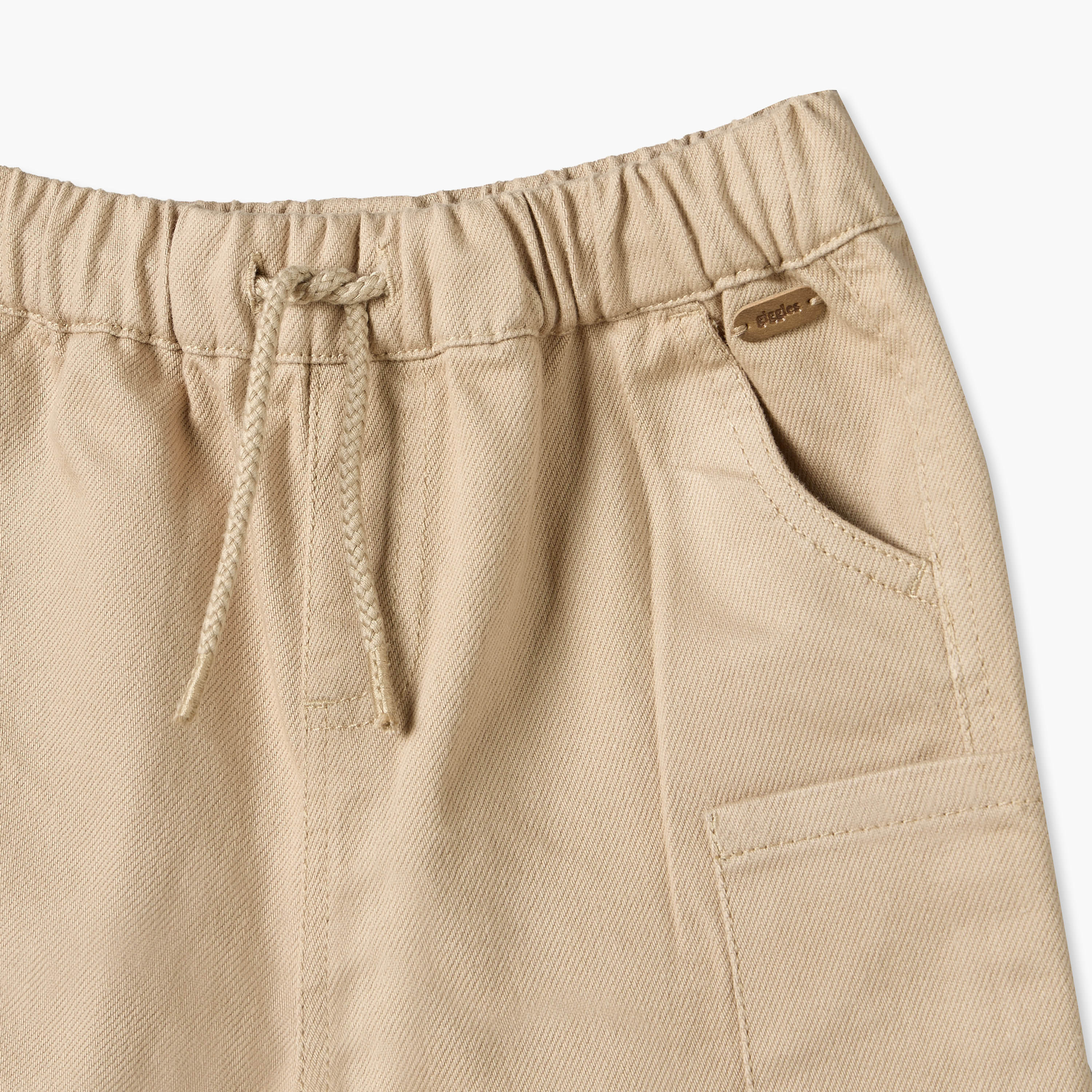 Giggles Knee Length Elasticated Drawstring Waist Shorts-baby-boys-clothing-bottoms-shorts-image-4