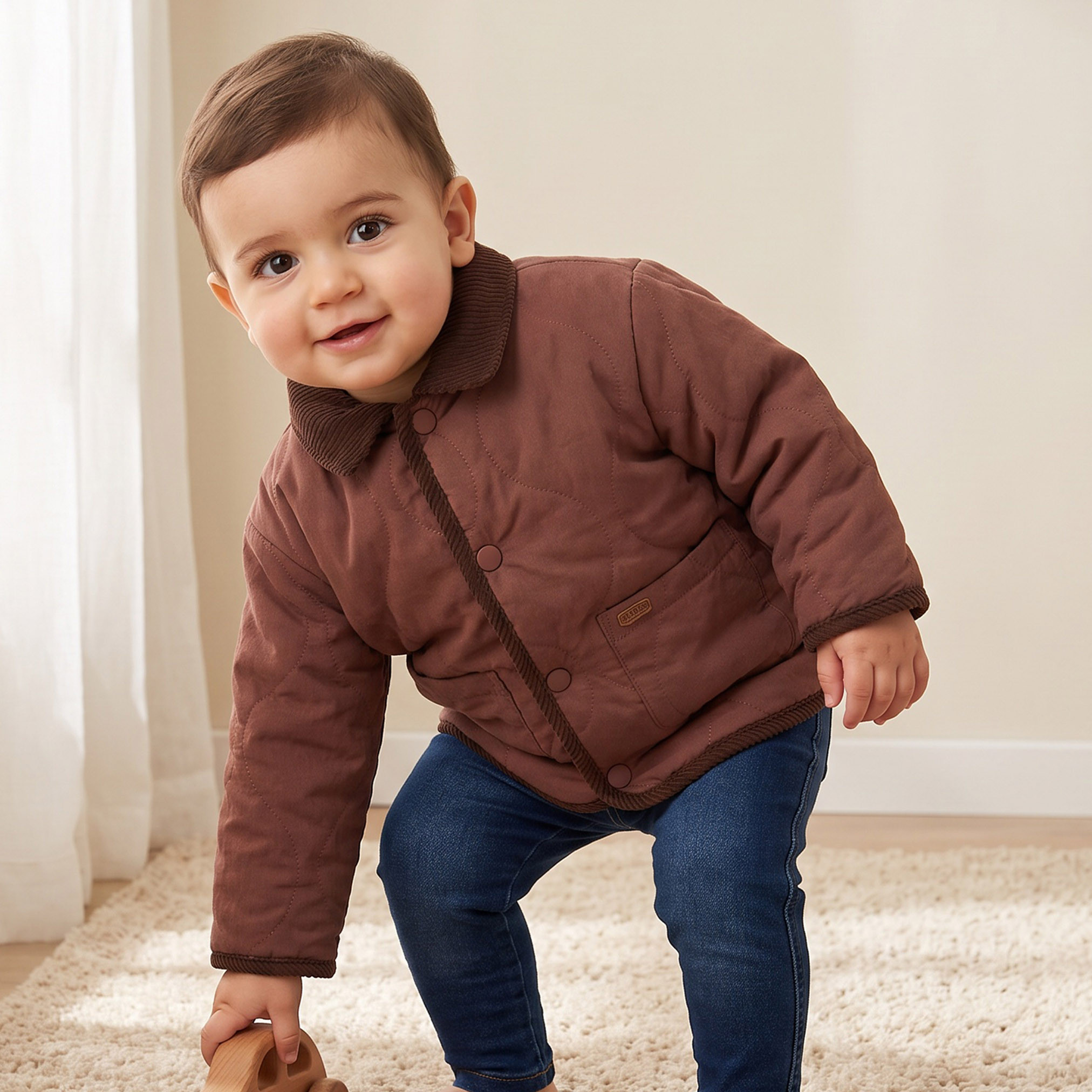 جاكيت مبطن بأكمام طويلة من جيجلز-baby-boys-clothing-winterwear-jacketsandblazers-image-1