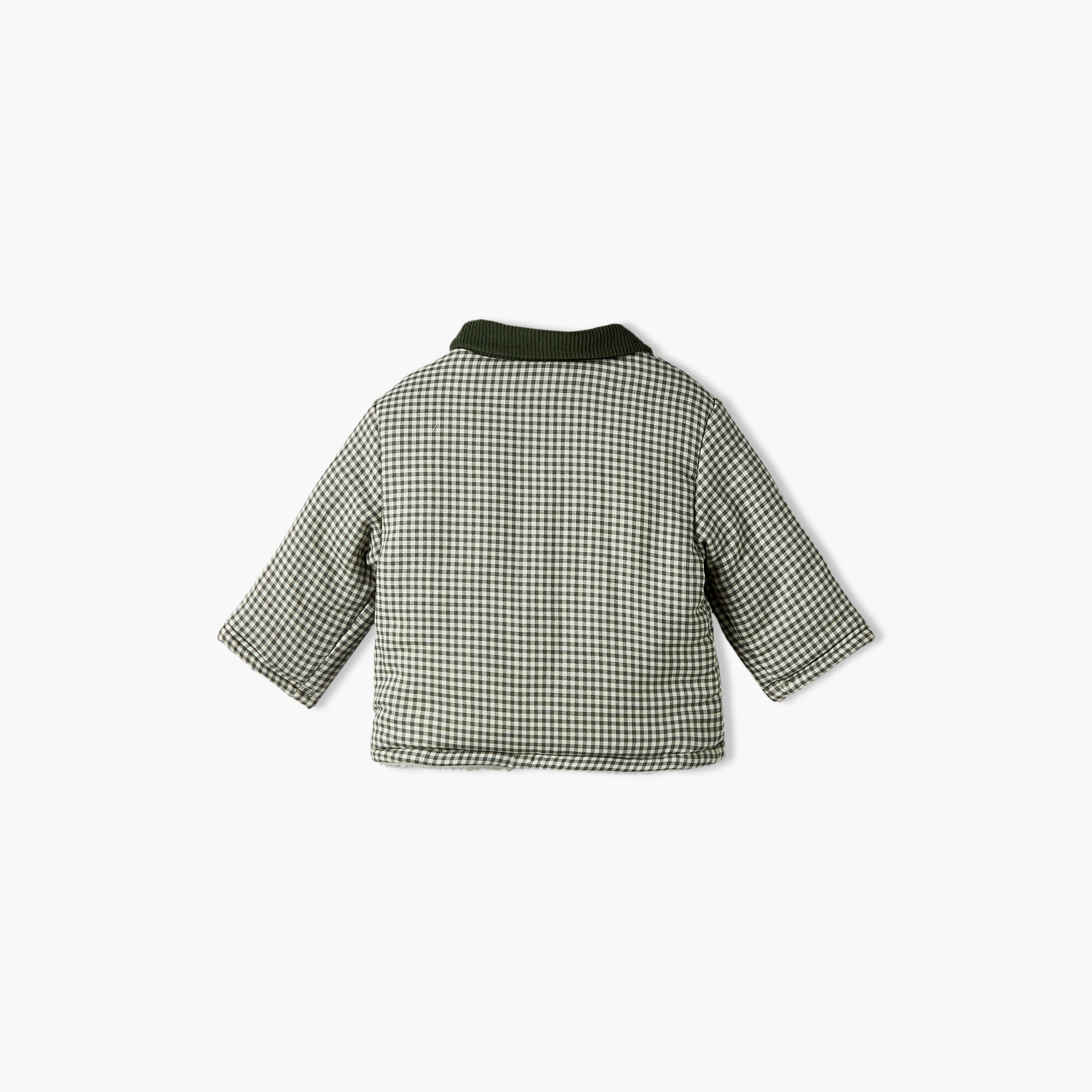 Giggles Checked Jacket with Long Sleeves-baby-boys-clothing-winterwear-jacketsandblazers-image-3