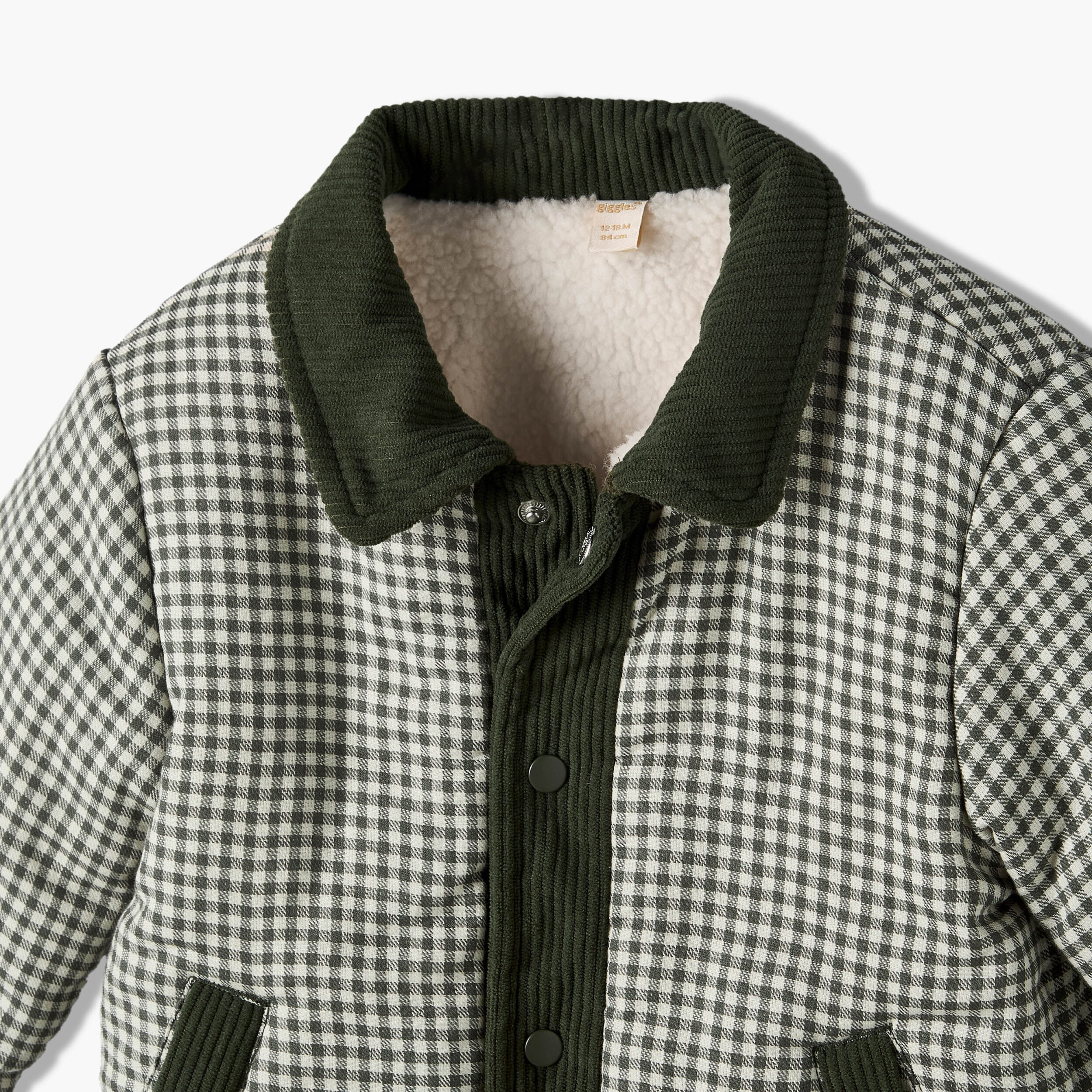 Giggles Checked Jacket with Long Sleeves-baby-boys-clothing-winterwear-jacketsandblazers-image-5
