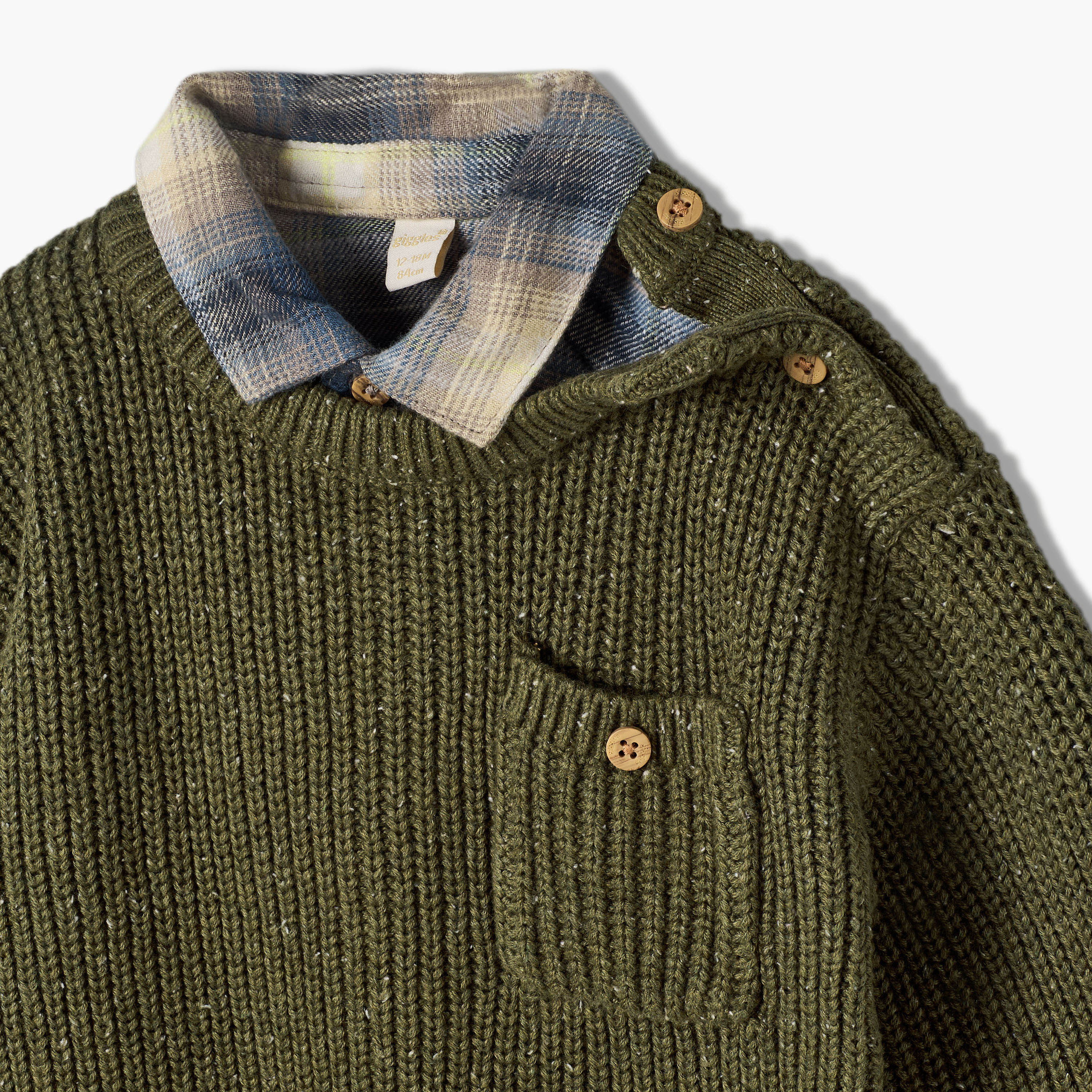 كنزة بياقة عادية وجيب من جيجلز-baby-boys-clothing-winterwear-jumpersandcardigans-image-3
