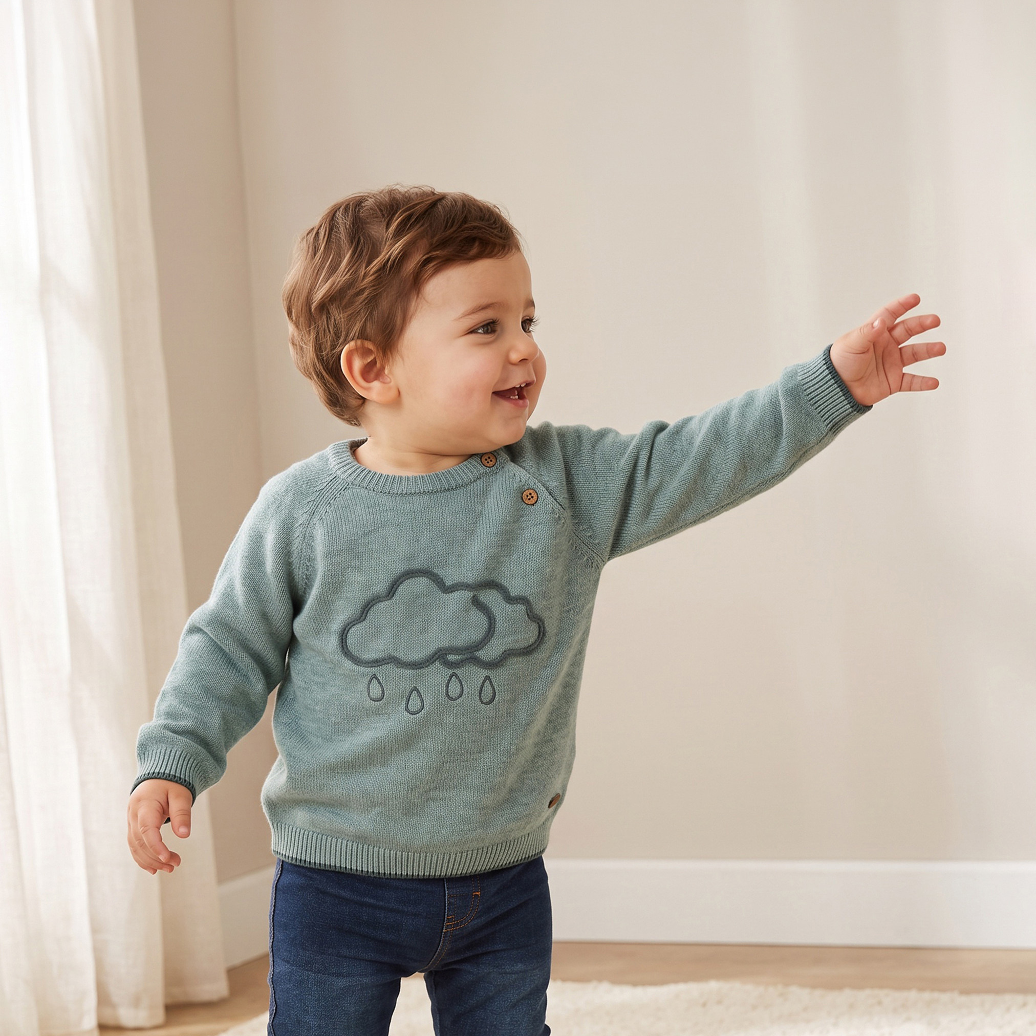 كنزة بياقة ضيقة وتطريز سحاب من جيجلز-baby-boys-clothing-winterwear-jumpersandcardigans-image-1