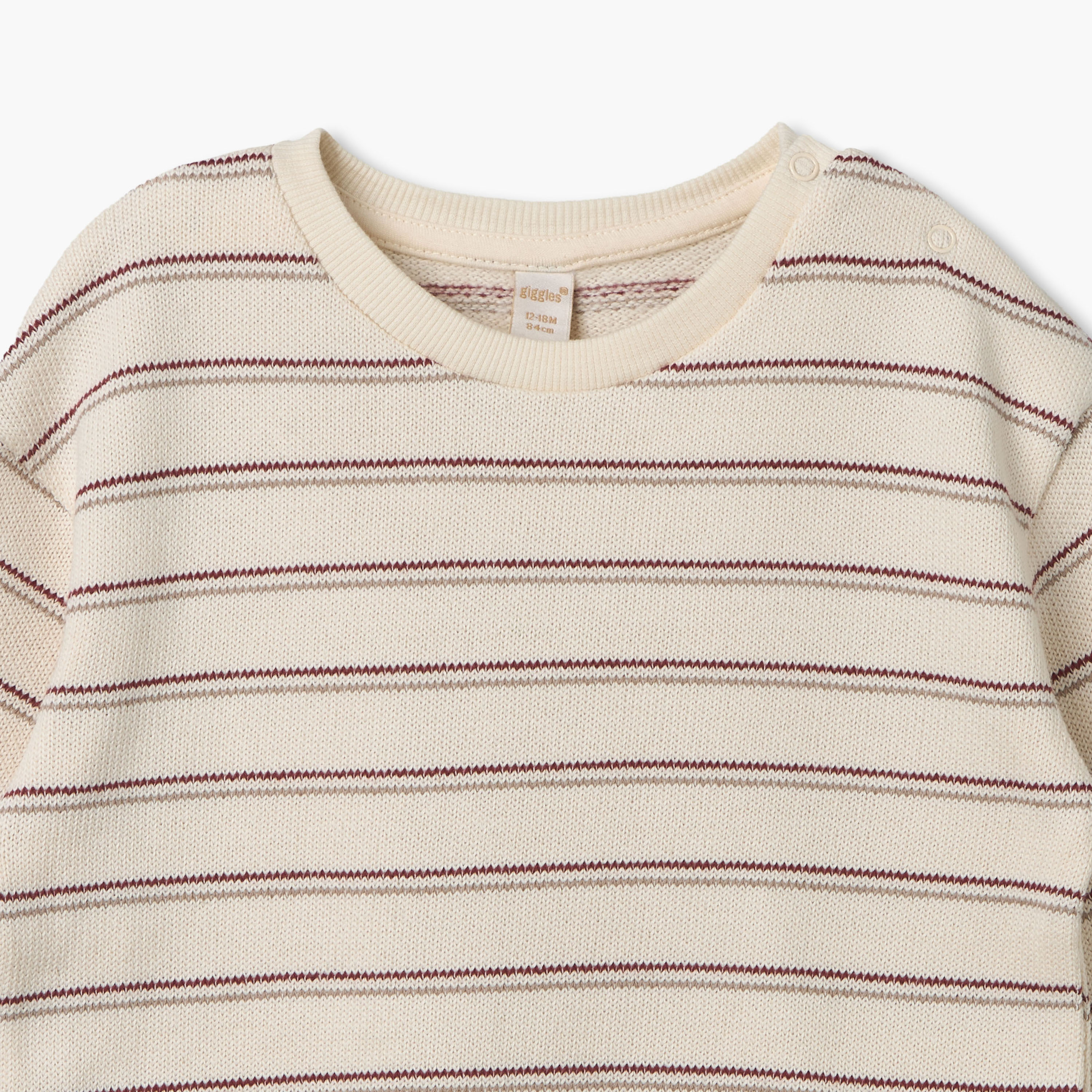Giggles Crew Neck Sweatshirt with Snap Button Closure-baby-boys-clothing-winterwear-sweatshirts-image-4
