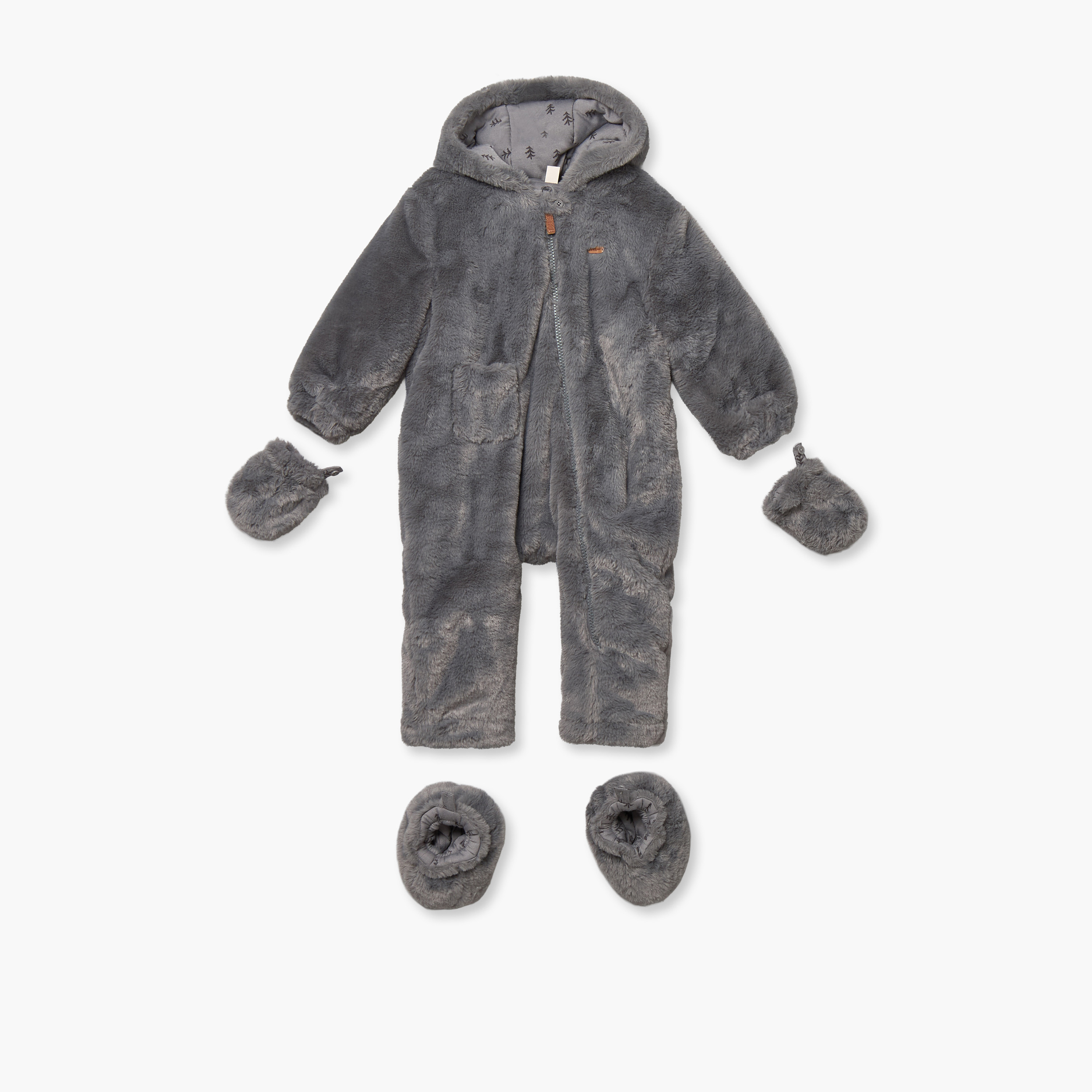 أفرول بقبعة مع قفازات وبوت قابلين للفصل من جيجلز-baby-boys-clothing-winterwear-sleepsuits-image-1