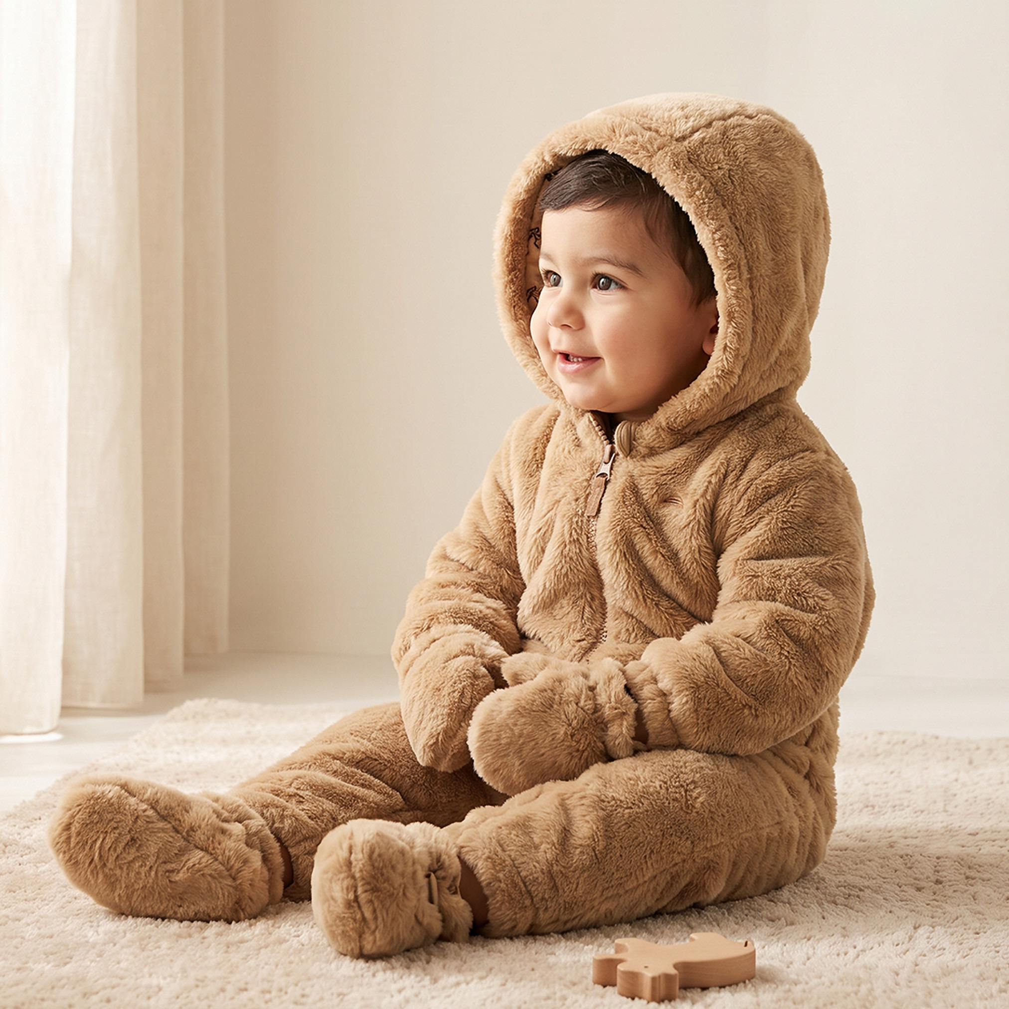 Giggles Hooded Coverall with Detachable Mittens and Booties-baby-boys-clothing-nightwear-sleepsuits-image-1