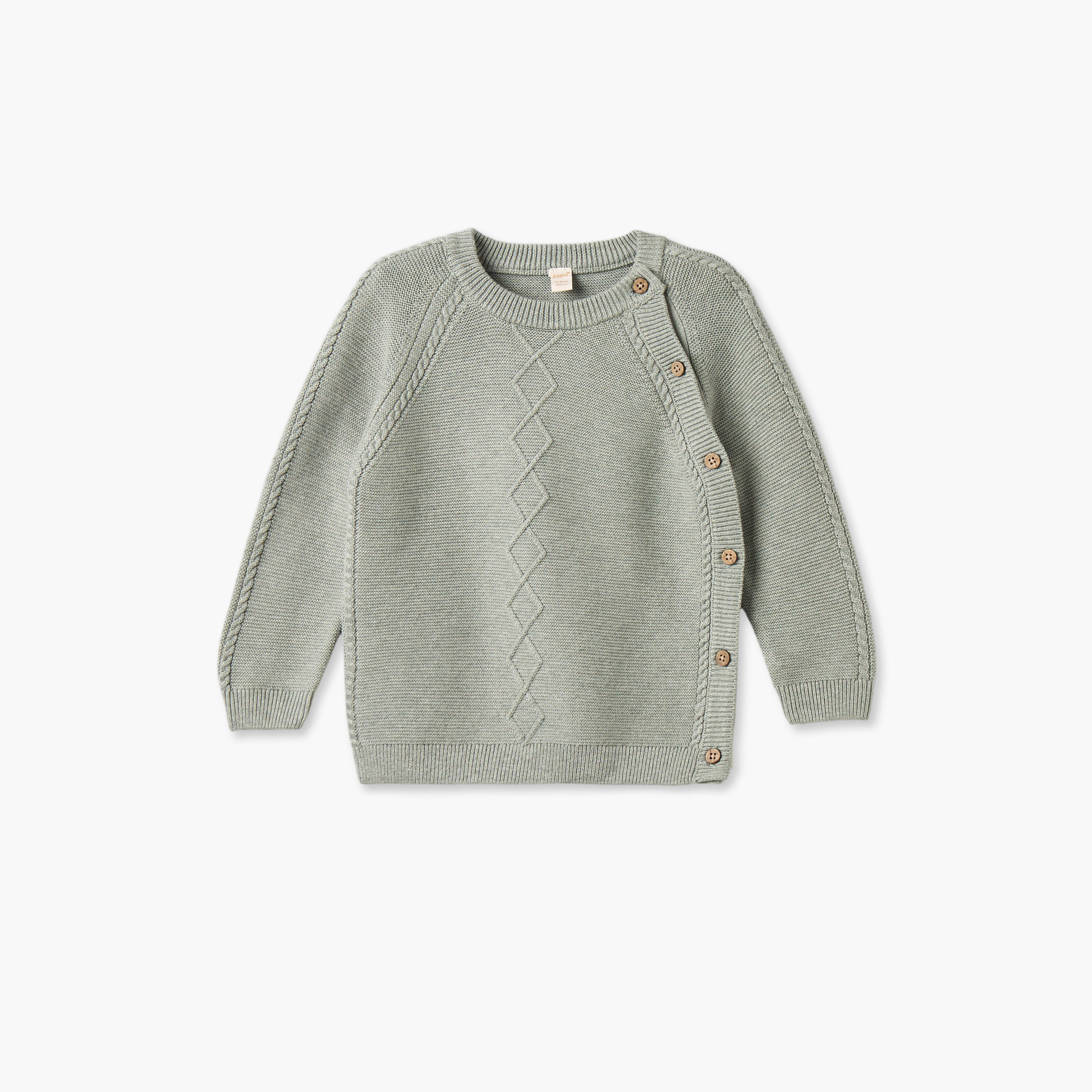Giggles Crew Neck Long Sleeves Sweater and Joggers Set with Knitted Texture-baby-boys-clothing-winterwear-setsandcoords-image-3