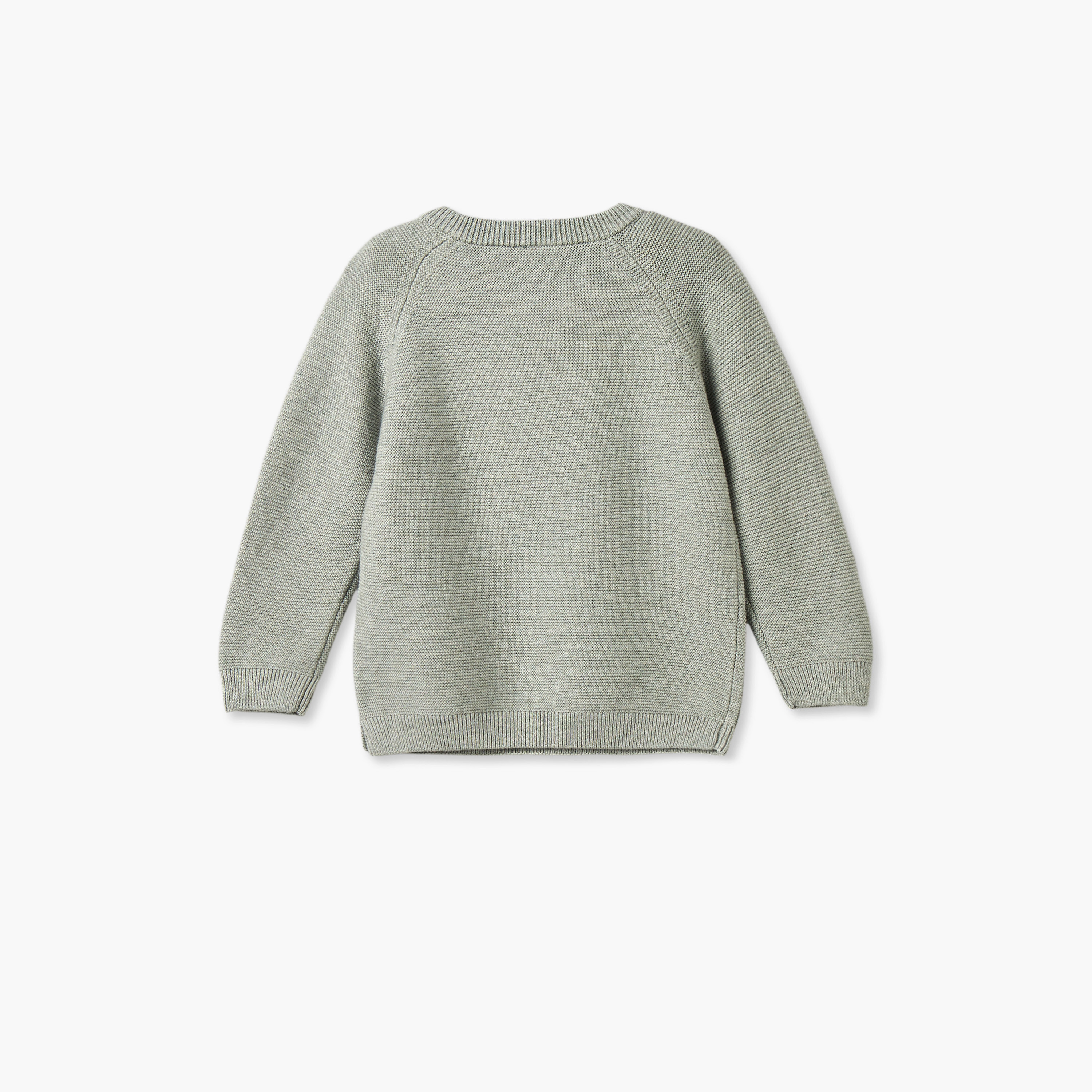 Giggles Crew Neck Long Sleeves Sweater and Joggers Set with Knitted Texture-baby-boys-clothing-winterwear-setsandcoords-image-5
