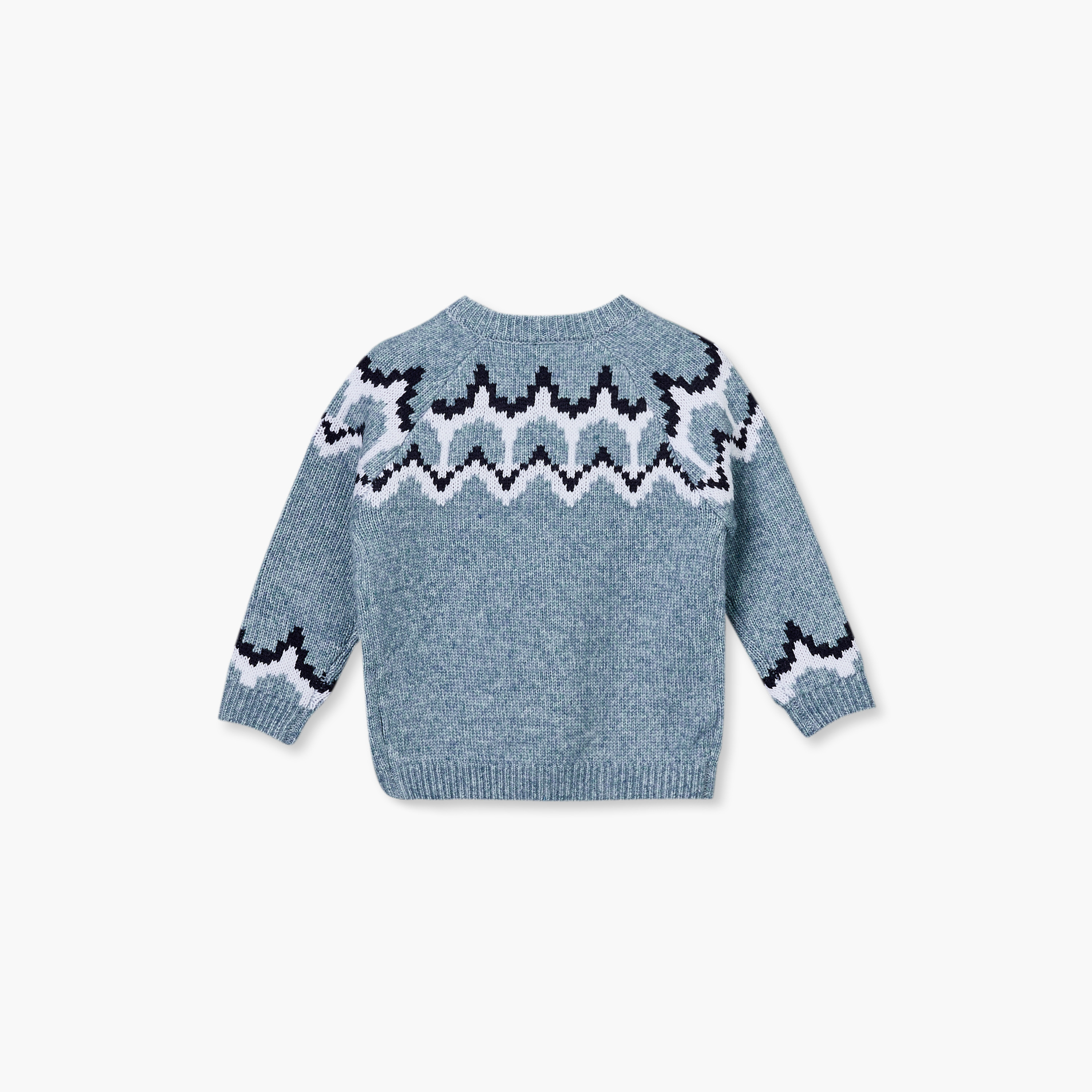 طقم كنزة بأكمام طويلة وبنطلون بتشطيب محبوك من جيجلز-baby-boys-clothing-setsandcoords-image-4