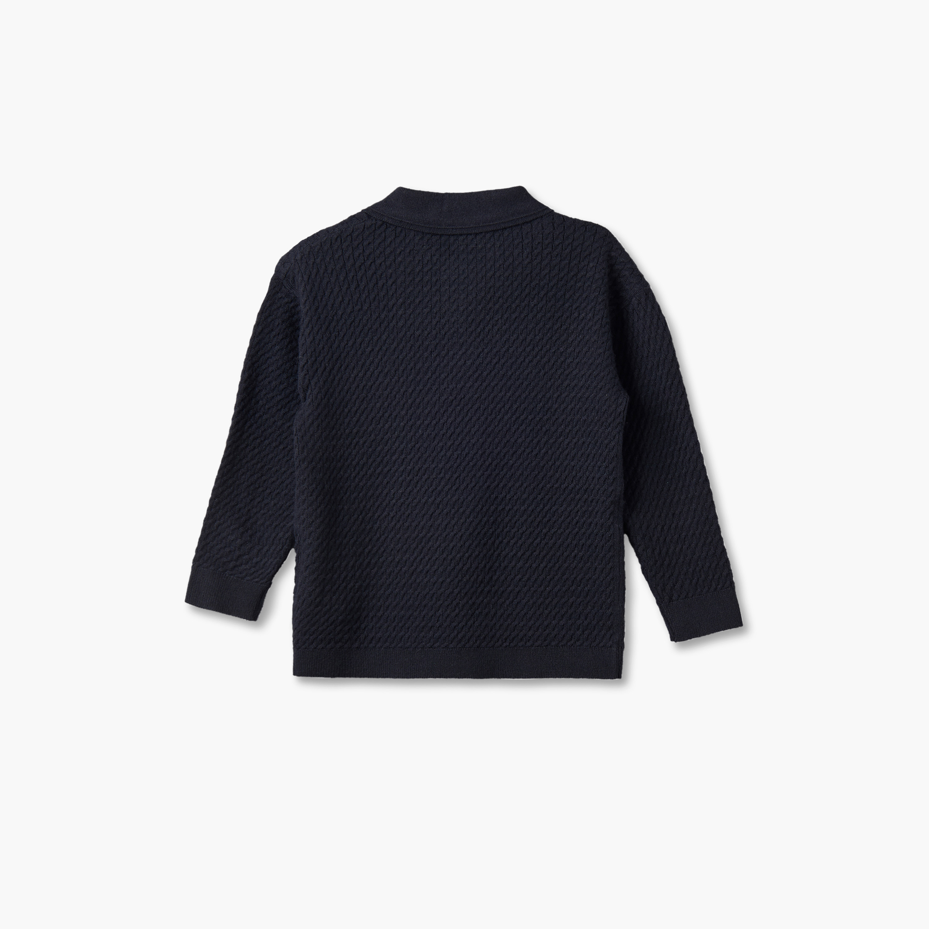 Giggles Collared Long Sleeves Pullover and Joggers Set with Knitted Texture-baby-boys-clothing-setsandcoords-image-5