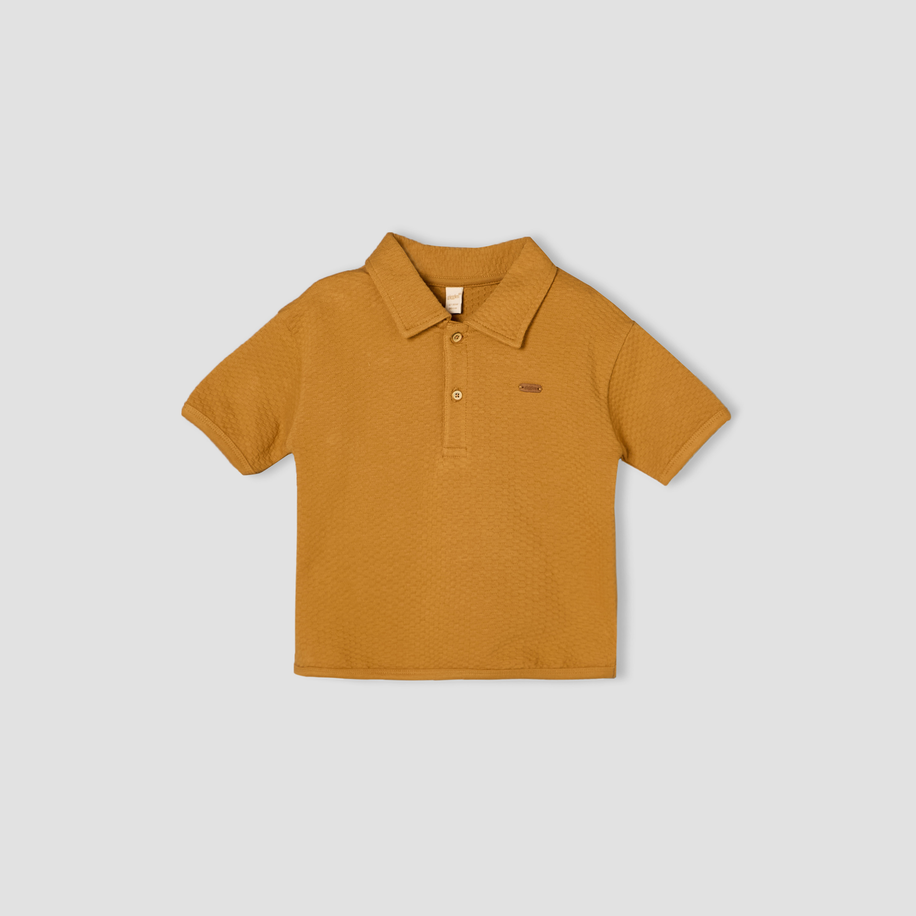 Giggles Collared Short Sleeves Polo T-shirt and Shorts Set with Textured Design-baby-boys-clothing-setsandcoords-image-3