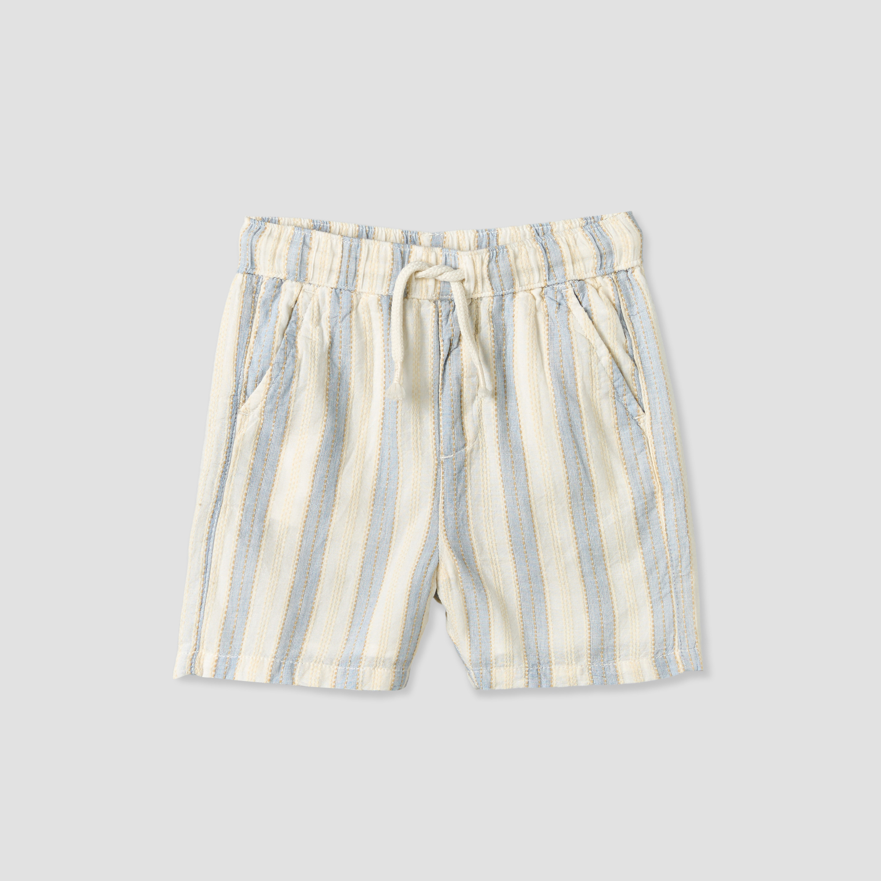 Giggles Collared Short Sleeves Shirt and Shorts Set with Stripes-baby-boys-clothing-setsandcoords-image-4