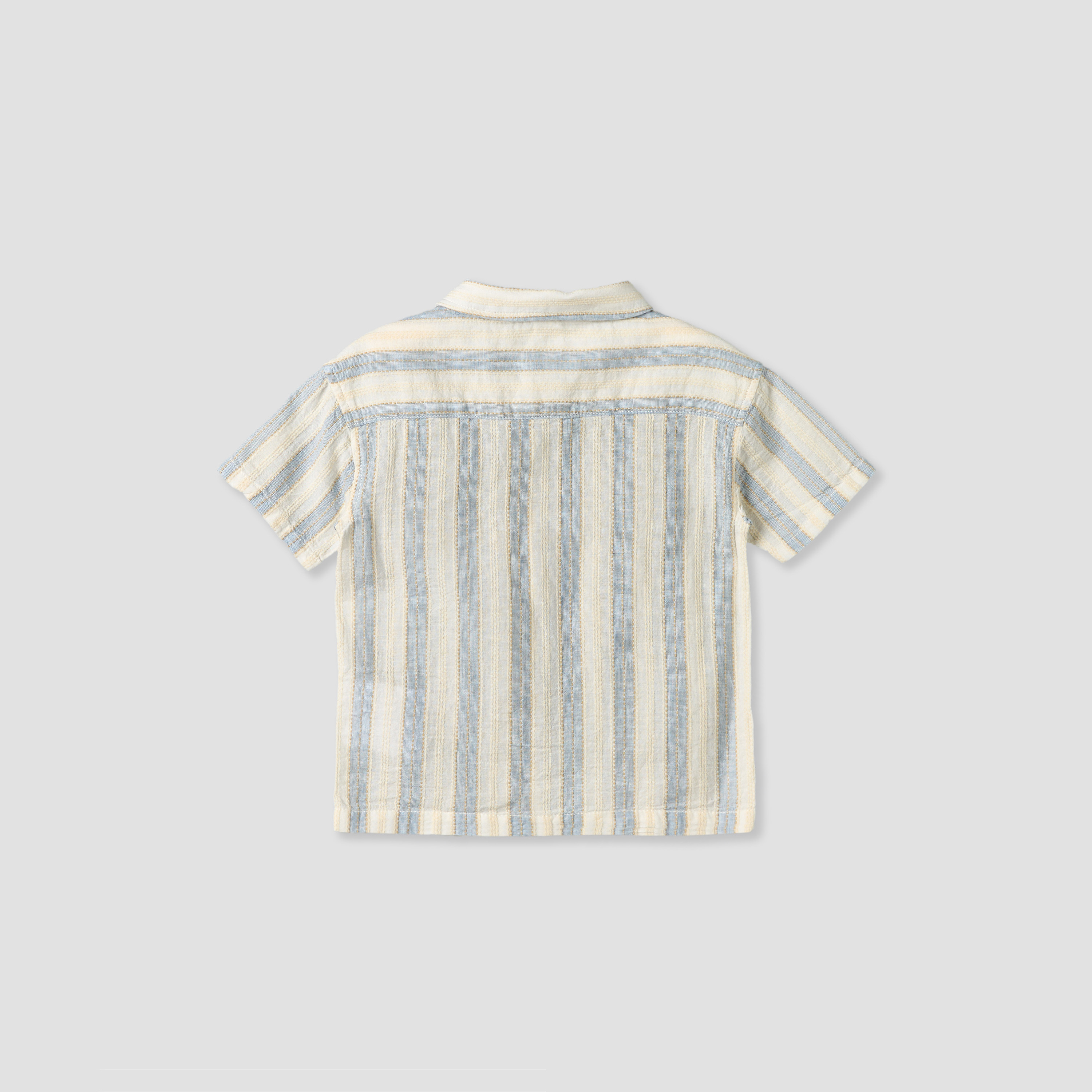 Giggles Collared Short Sleeves Shirt and Shorts Set with Stripes-baby-boys-clothing-setsandcoords-image-5