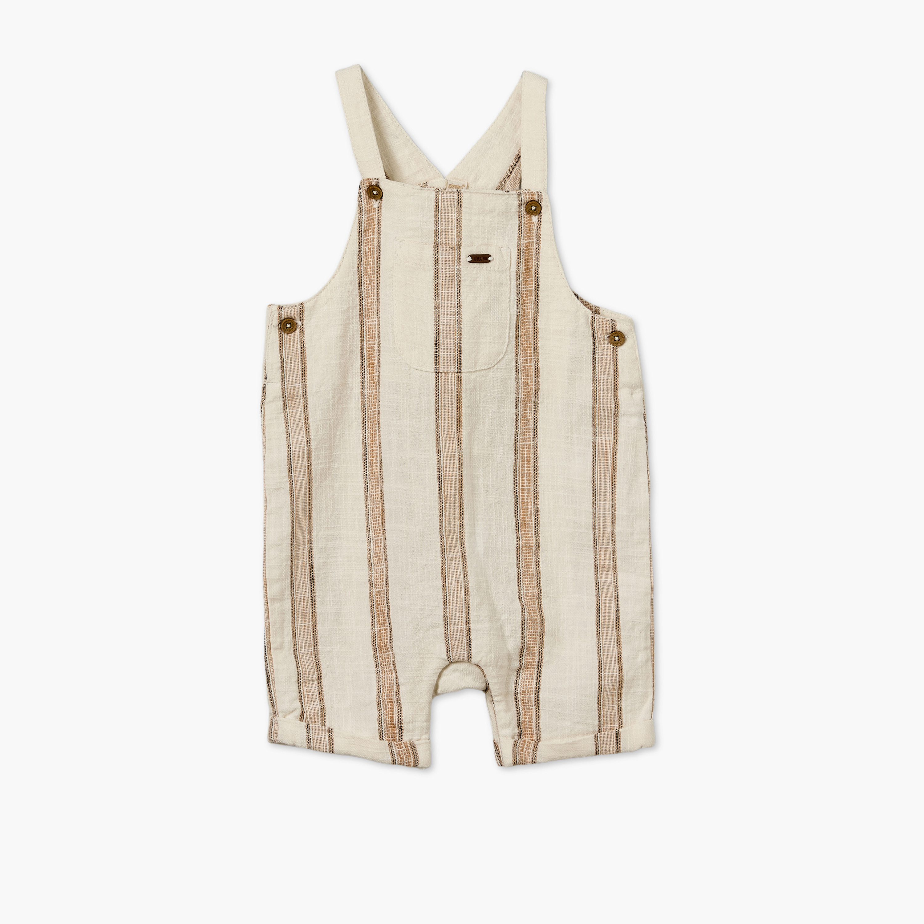طقم دنغري مخطط وتيشيرت بأكمام قصيرة وياقة ضيقة من جيجلز-baby-boys-clothing-setsandcoords-image-4
