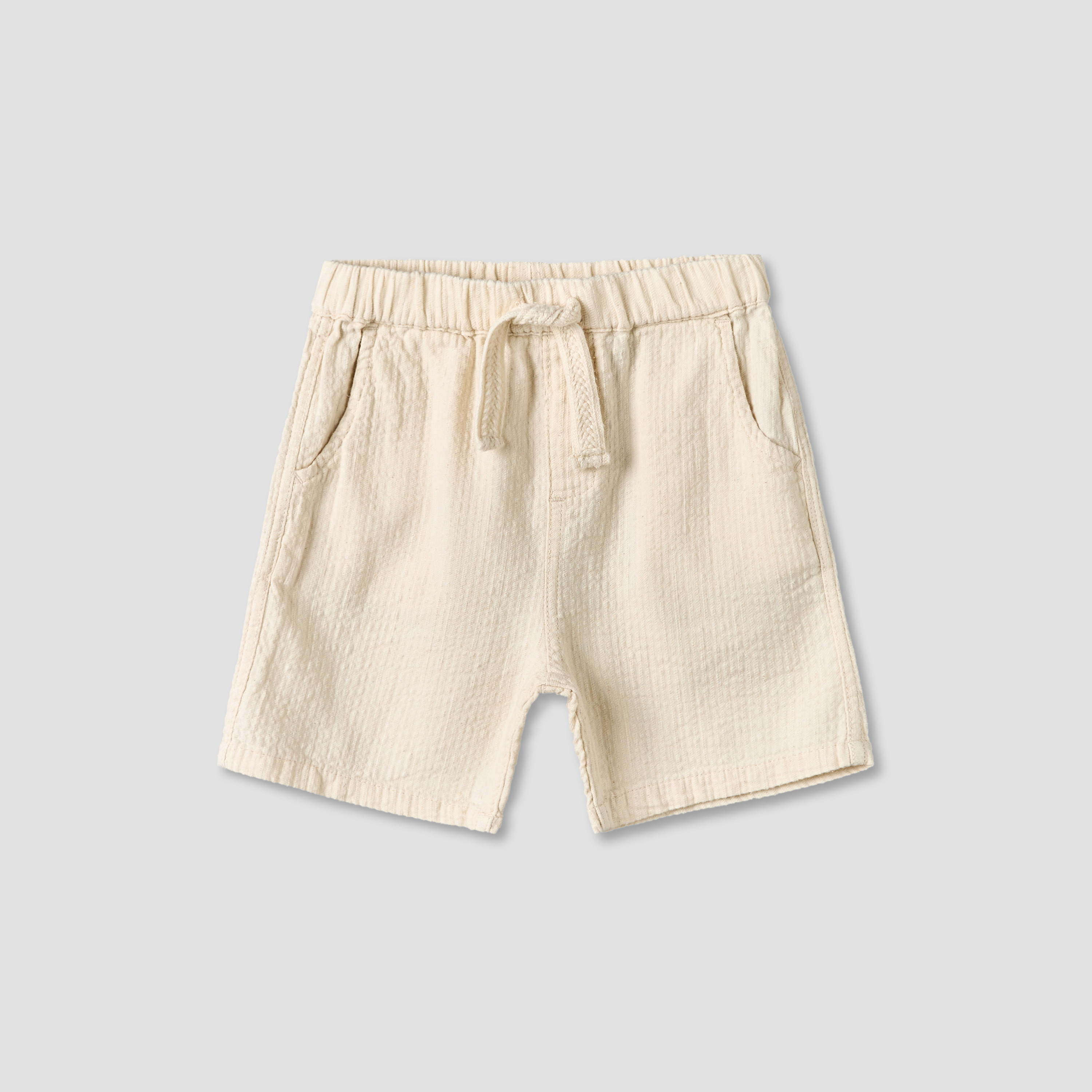 Giggles Collared Short Sleeves Shirt and Shorts Set with Textured Design-baby-boys-clothing-setsandcoords-image-3