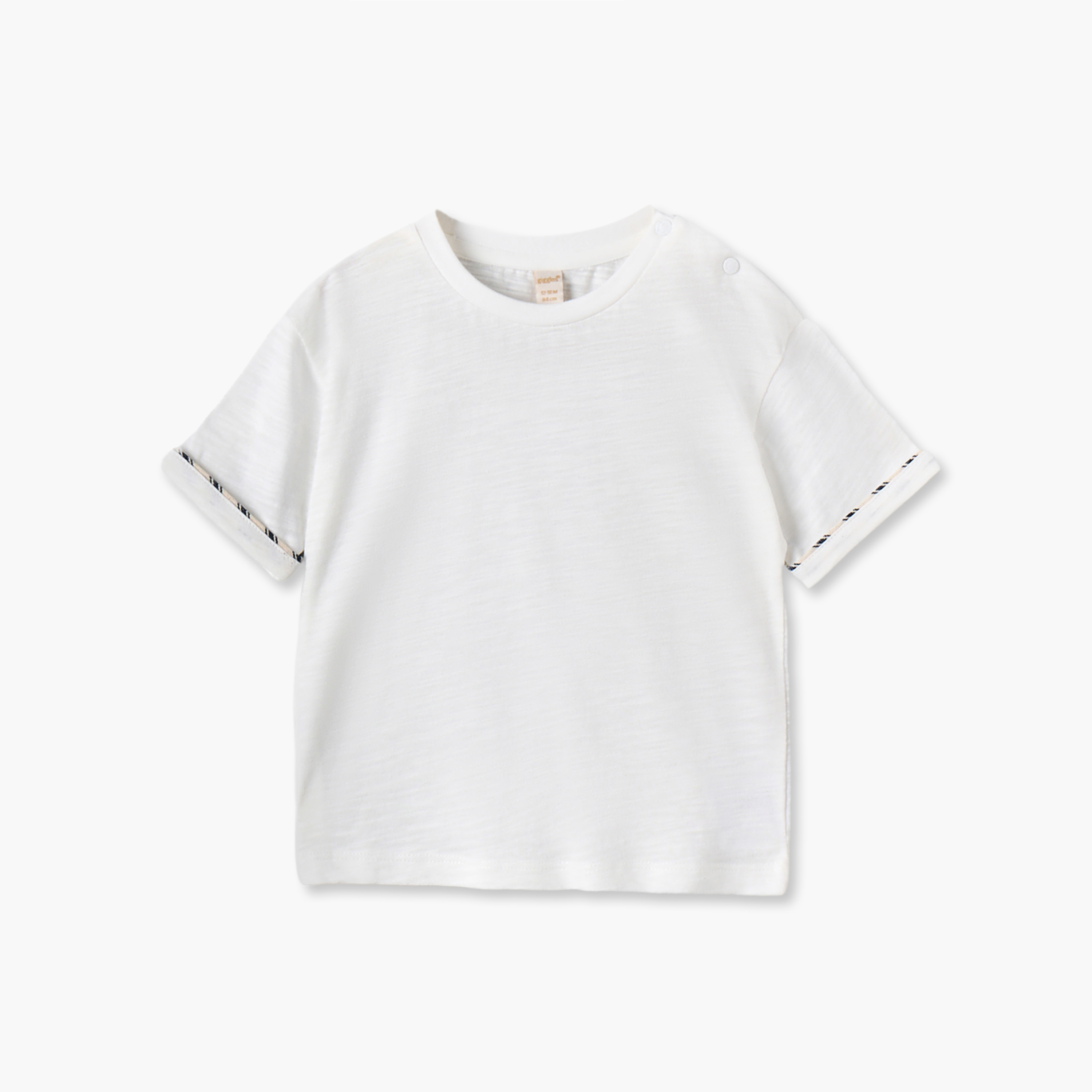 Giggles Crew Neck Short Sleeves T-shirt and Dungarees Set with Stripes-baby-boys-clothing-setsandcoords-image-4