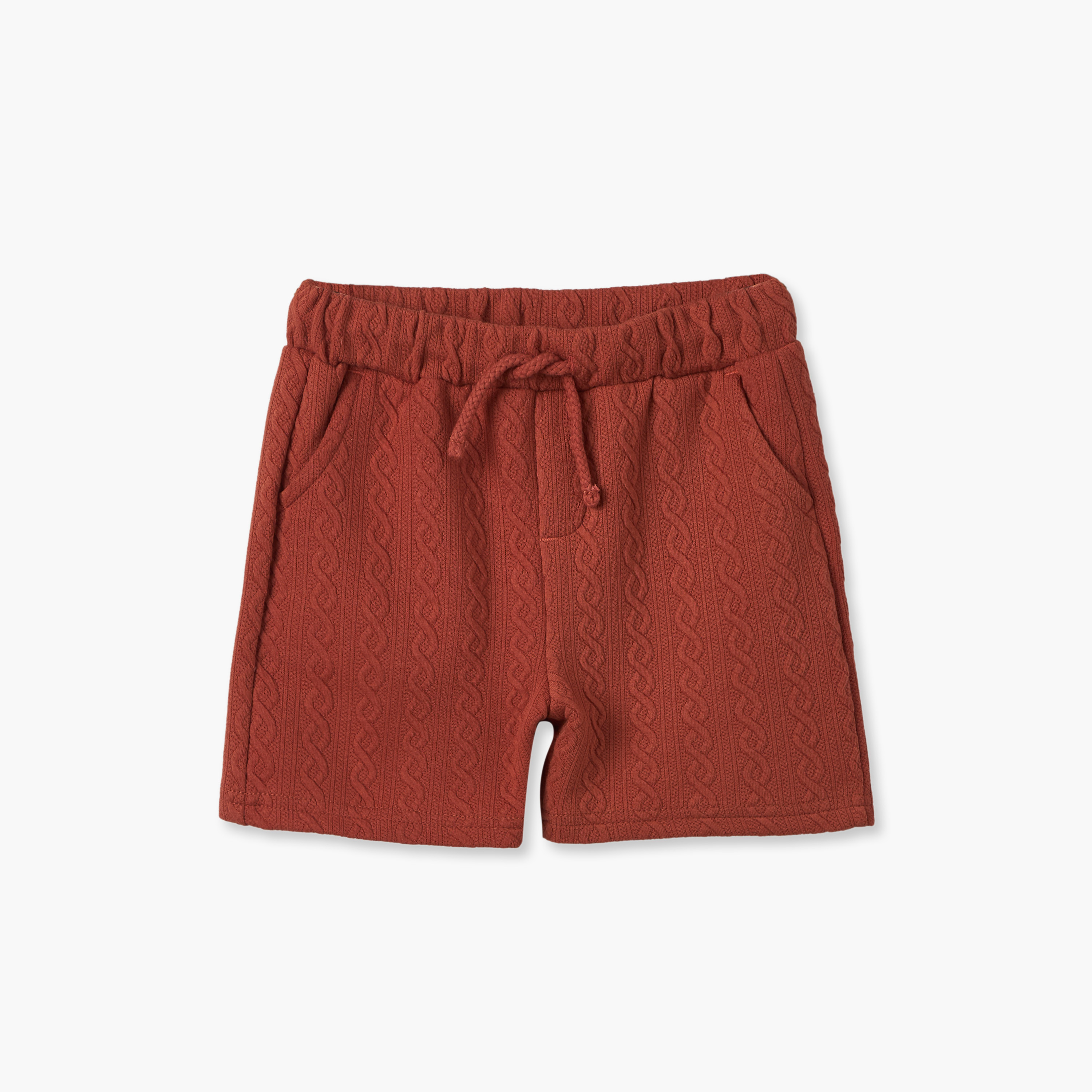 Giggles Collared Short Sleeves Shirt and Shorts Set with Cable Knit-baby-boys-clothing-setsandcoords-image-4