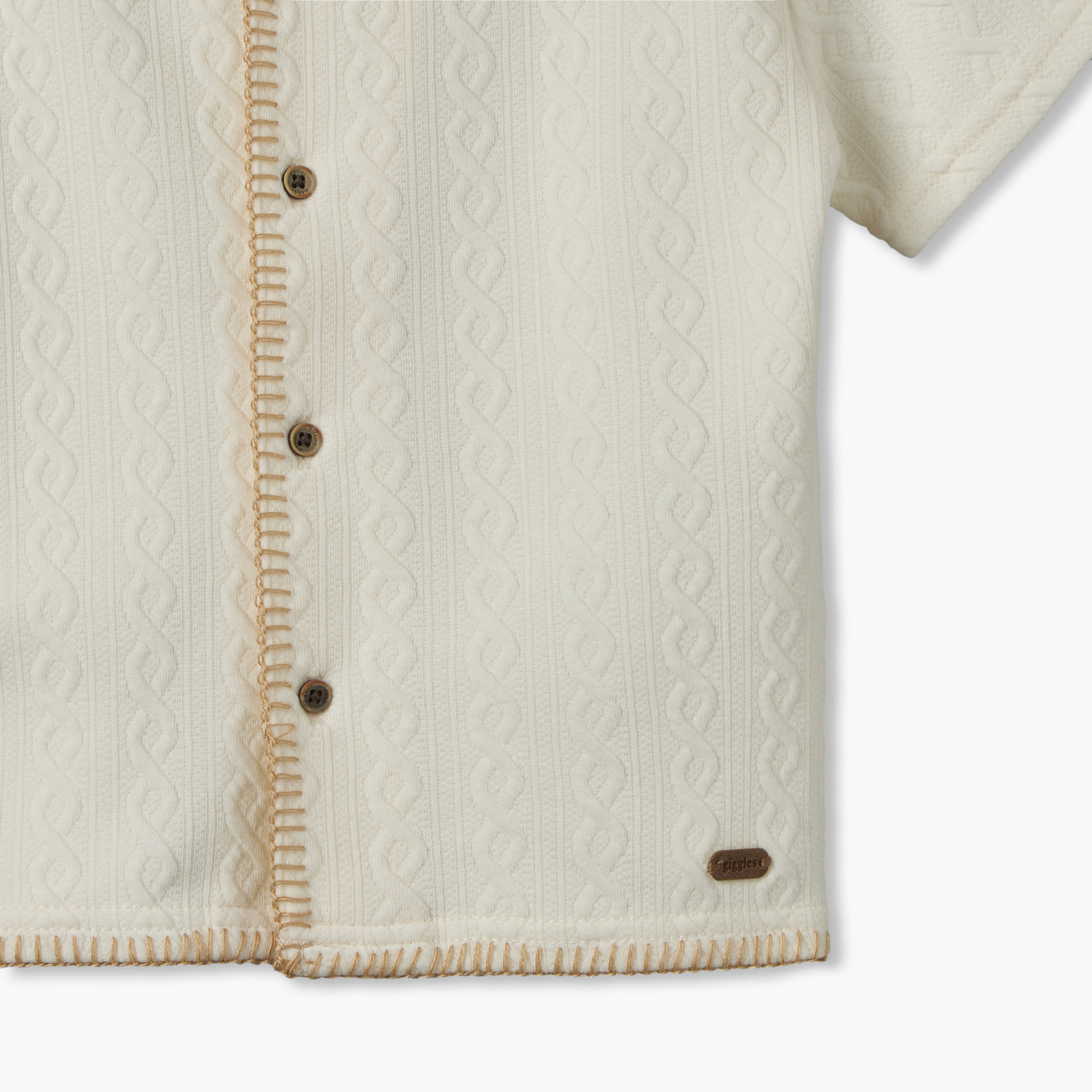 Giggles Collared Short Sleeves Shirt and Shorts Set with Texture Design-baby-boys-clothing-setsandcoords-image-8