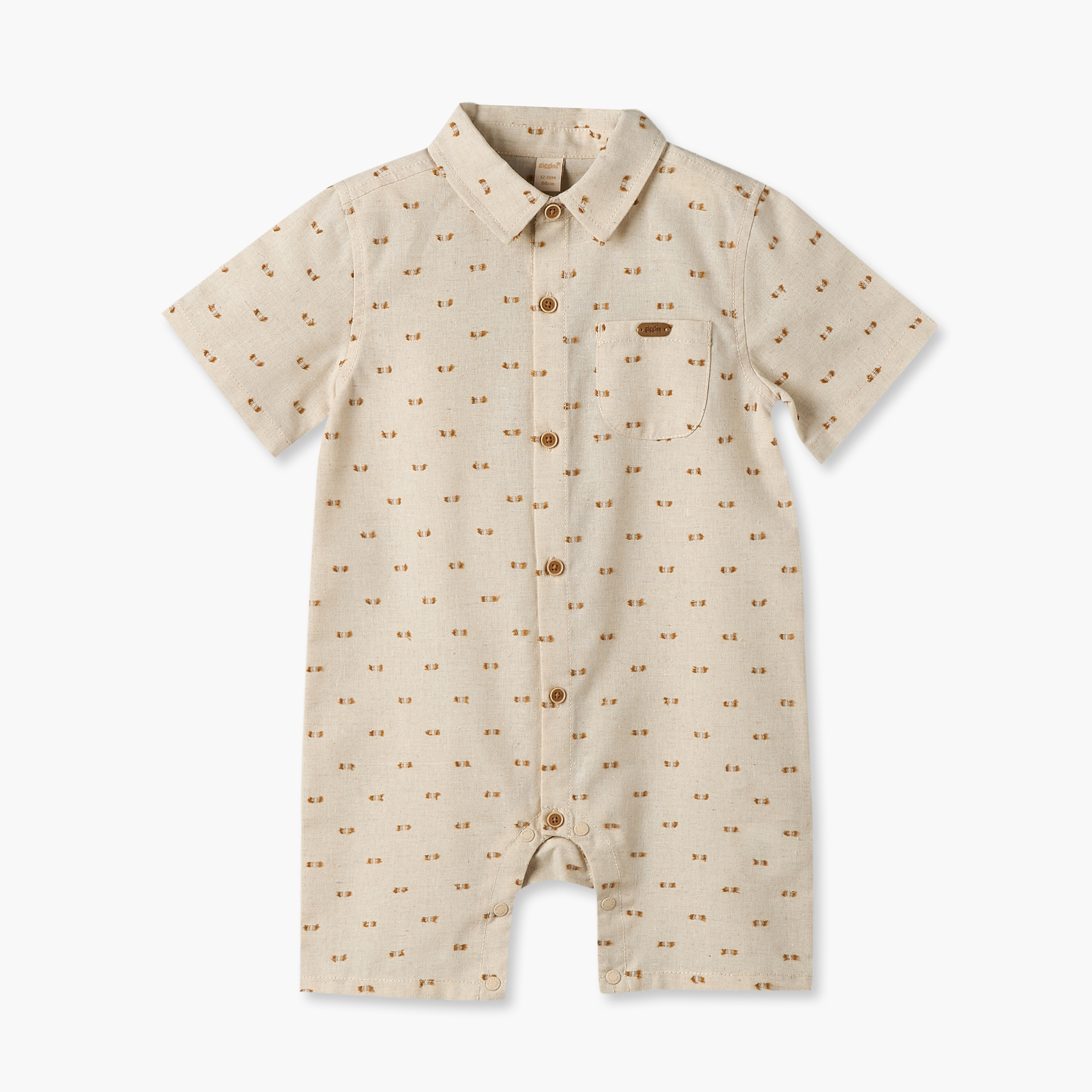 Giggles Collared Short Sleeves Romper with Pocket-baby-boys-clothing-rompers-image-2