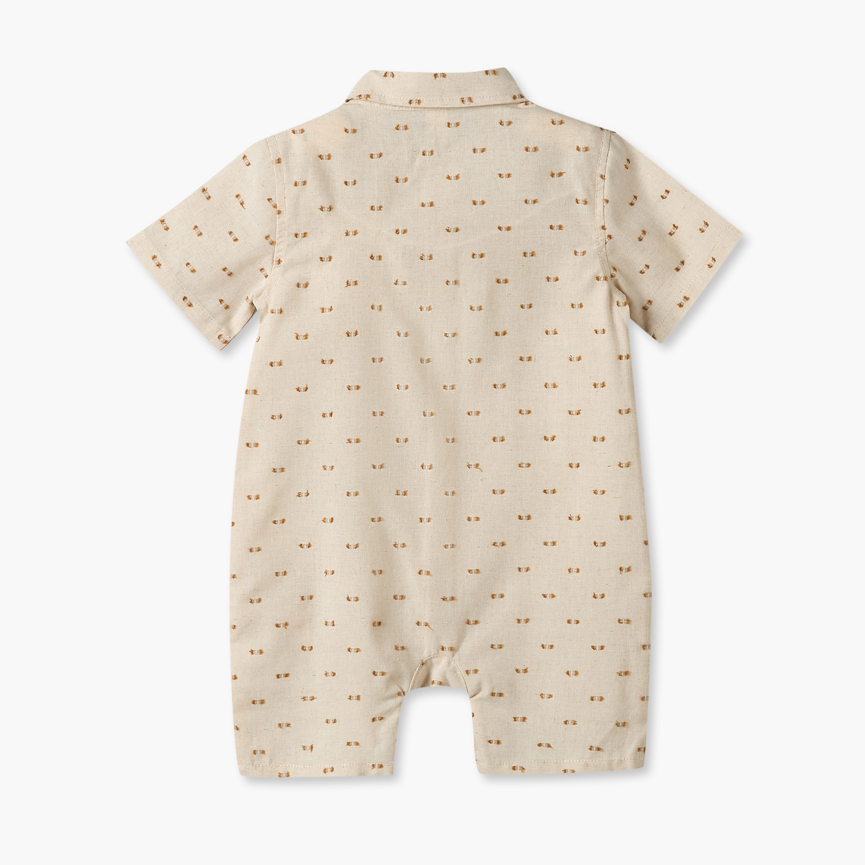 Giggles Collared Short Sleeves Romper with Pocket-baby-boys-clothing-rompers-image-3