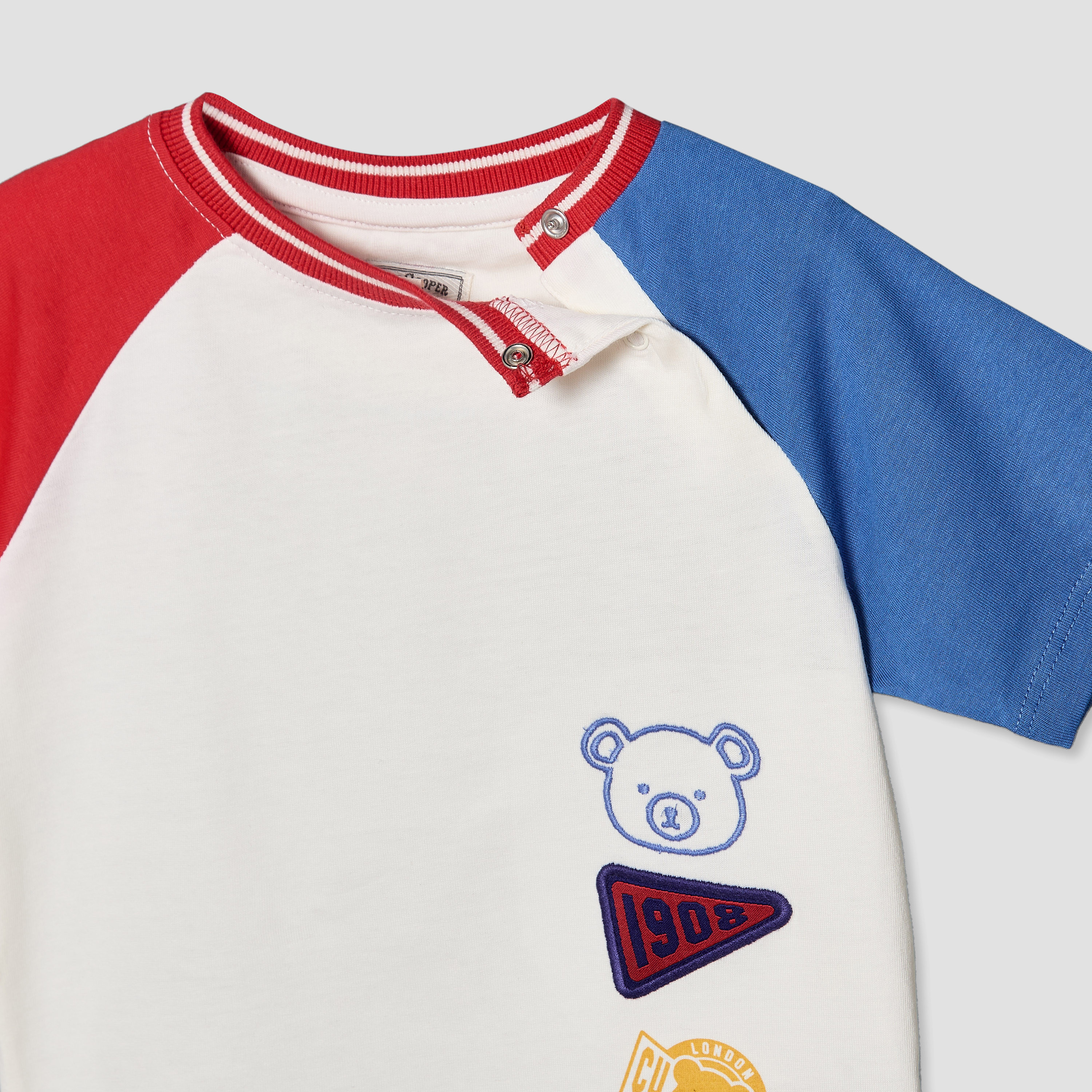 Lee Cooper Crew Neck Short Sleeves T-shirt with Embroidery-baby-boys-clothing-tshirtsandpolos-image-3