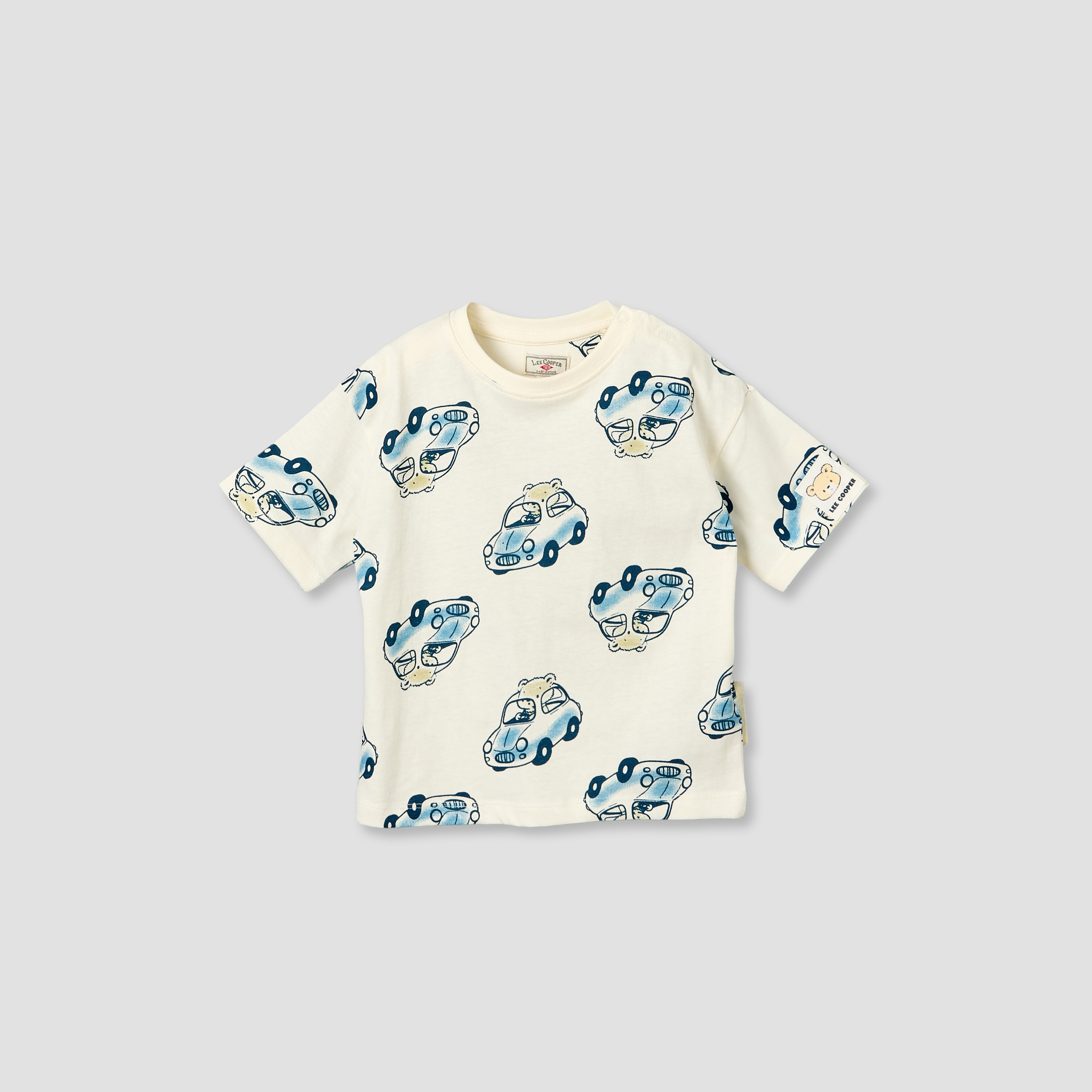 Lee Cooper Crew Neck Short Sleeves T-shirt with Car Print-baby-boys-clothing-tshirtsandpolos-image-2