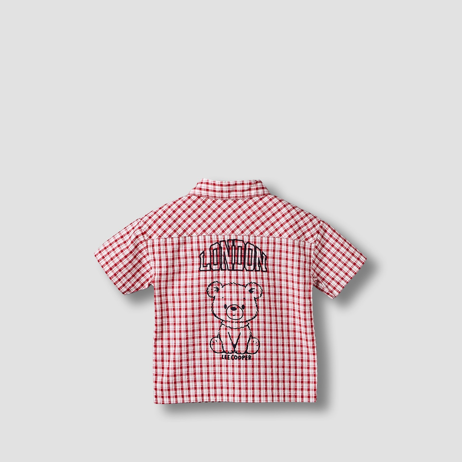 Lee Cooper Collared Short Sleeves Shirt with Checks-baby-boys-clothing-tshirtsandpolos-image-2