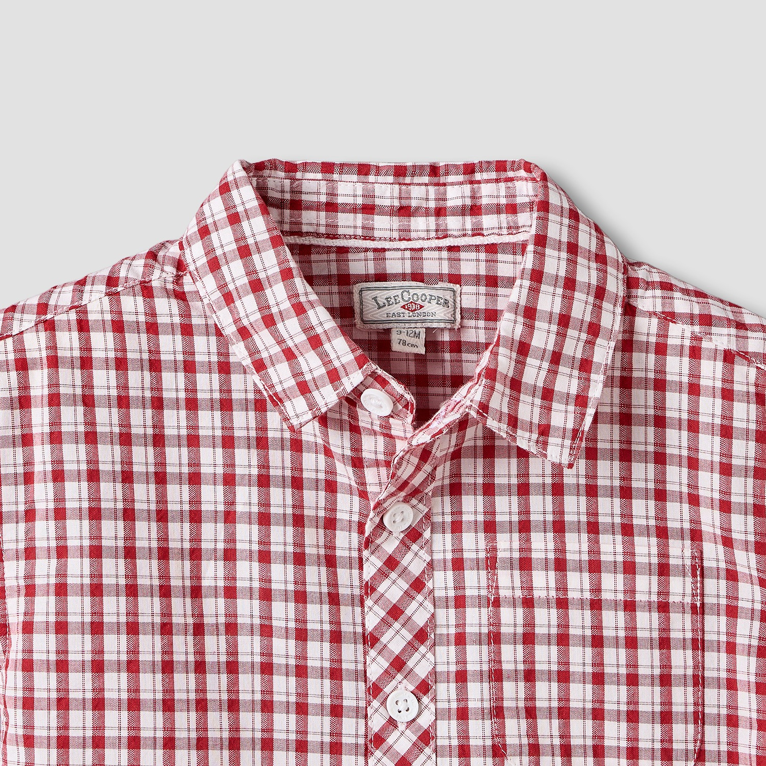Lee Cooper Collared Short Sleeves Shirt with Checks-baby-boys-clothing-tshirtsandpolos-image-3
