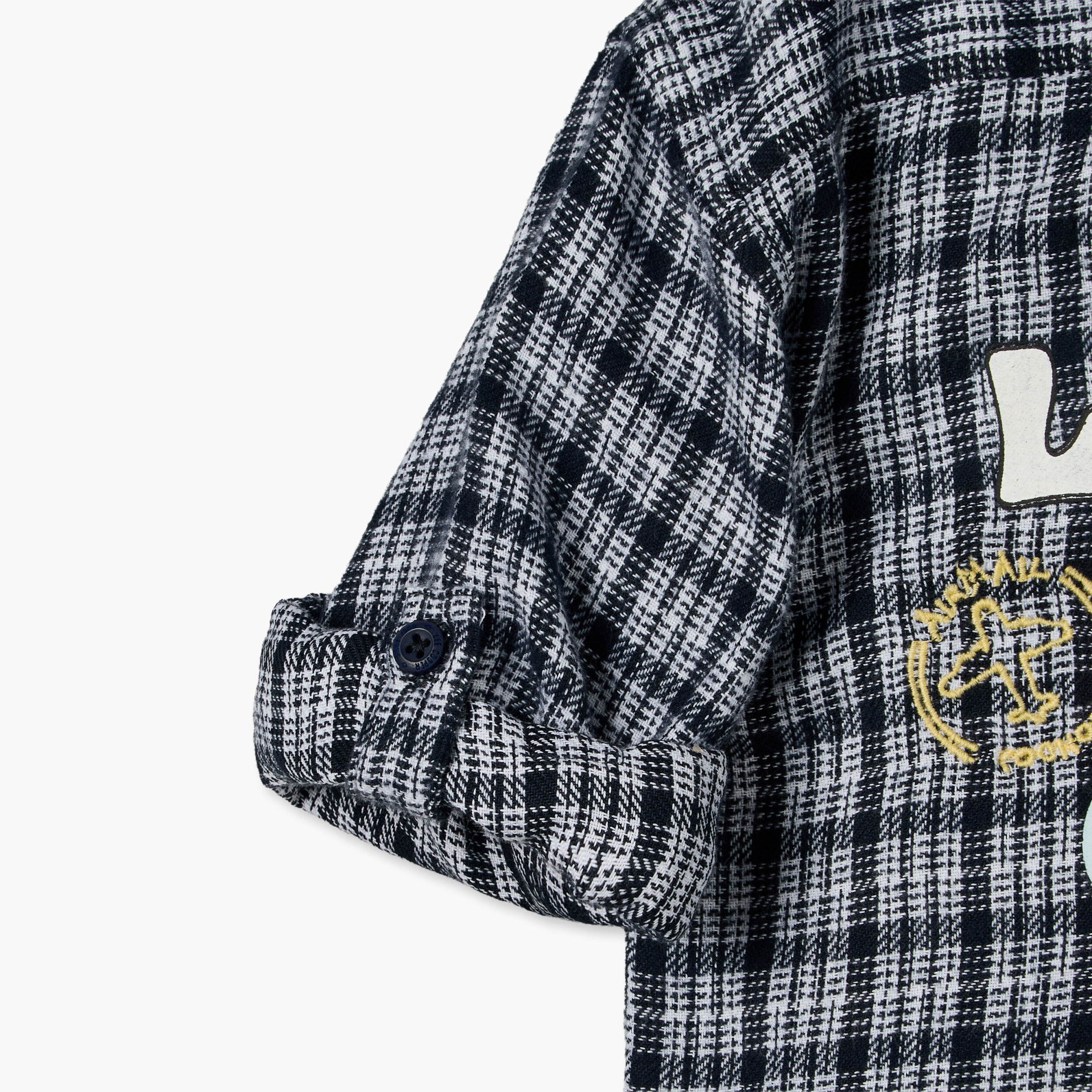 قميص بياقة عادية بأكمام طويلة وطبعات مربعات من لي كوبر-baby-boys-clothing-shirts-image-6