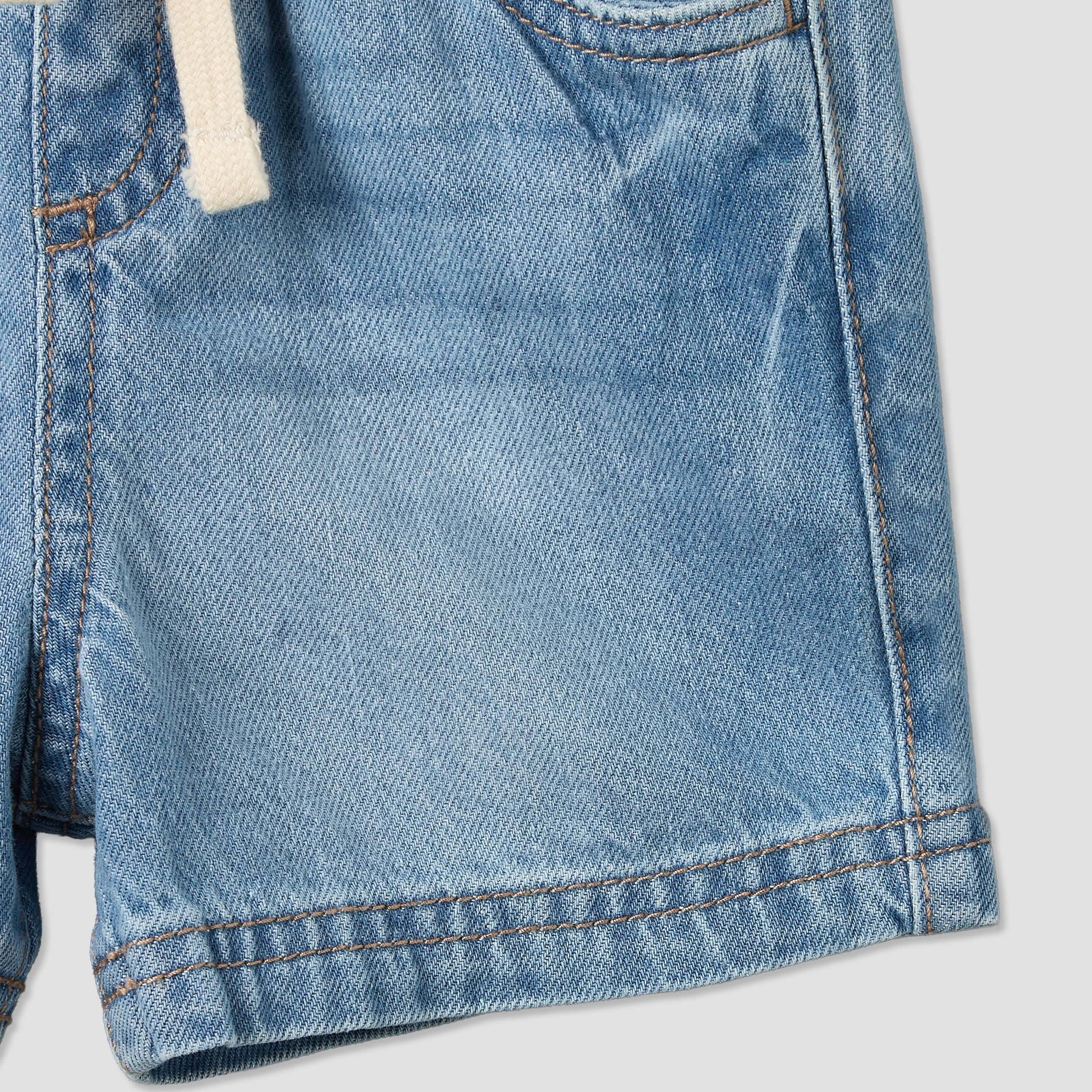 طقم تيشرت قطن بياقة مستديرة وأكمام قصيرة وشورت جينز بطبعات من لي كوبر-baby-boys-clothing-setsandcoords-image-10
