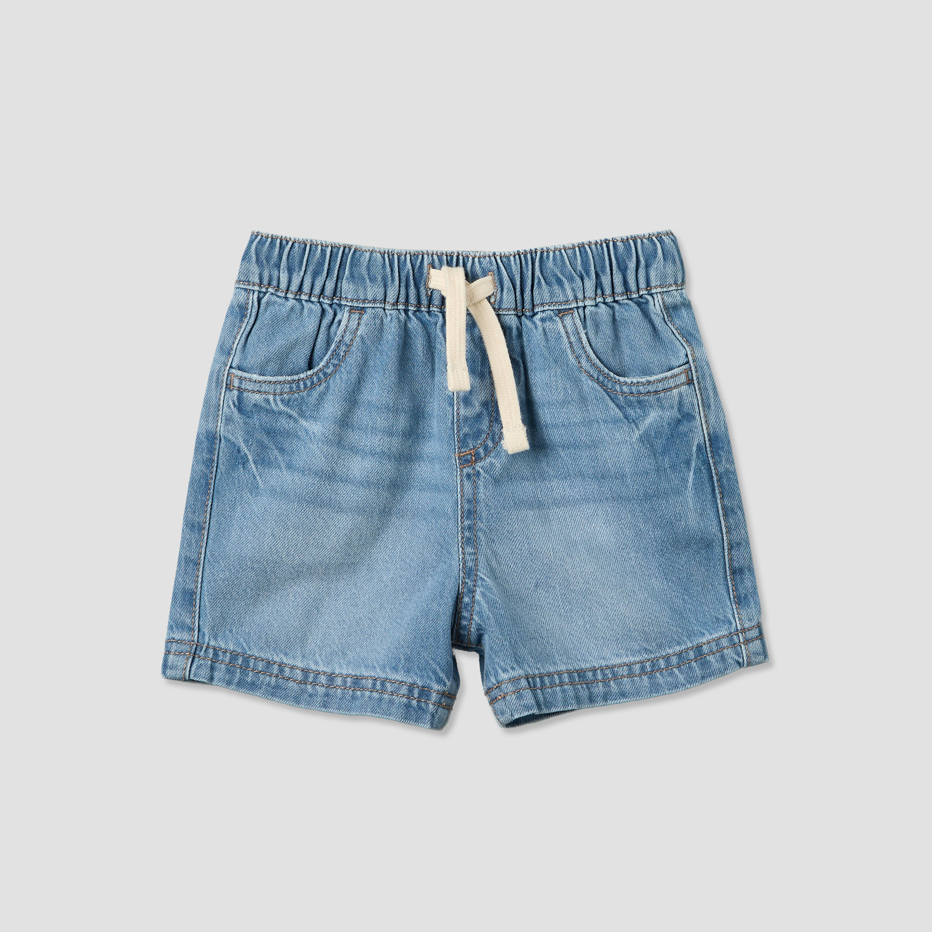 طقم تيشرت قطن بياقة مستديرة وأكمام قصيرة وشورت جينز بطبعات من لي كوبر-baby-boys-clothing-setsandcoords-image-4