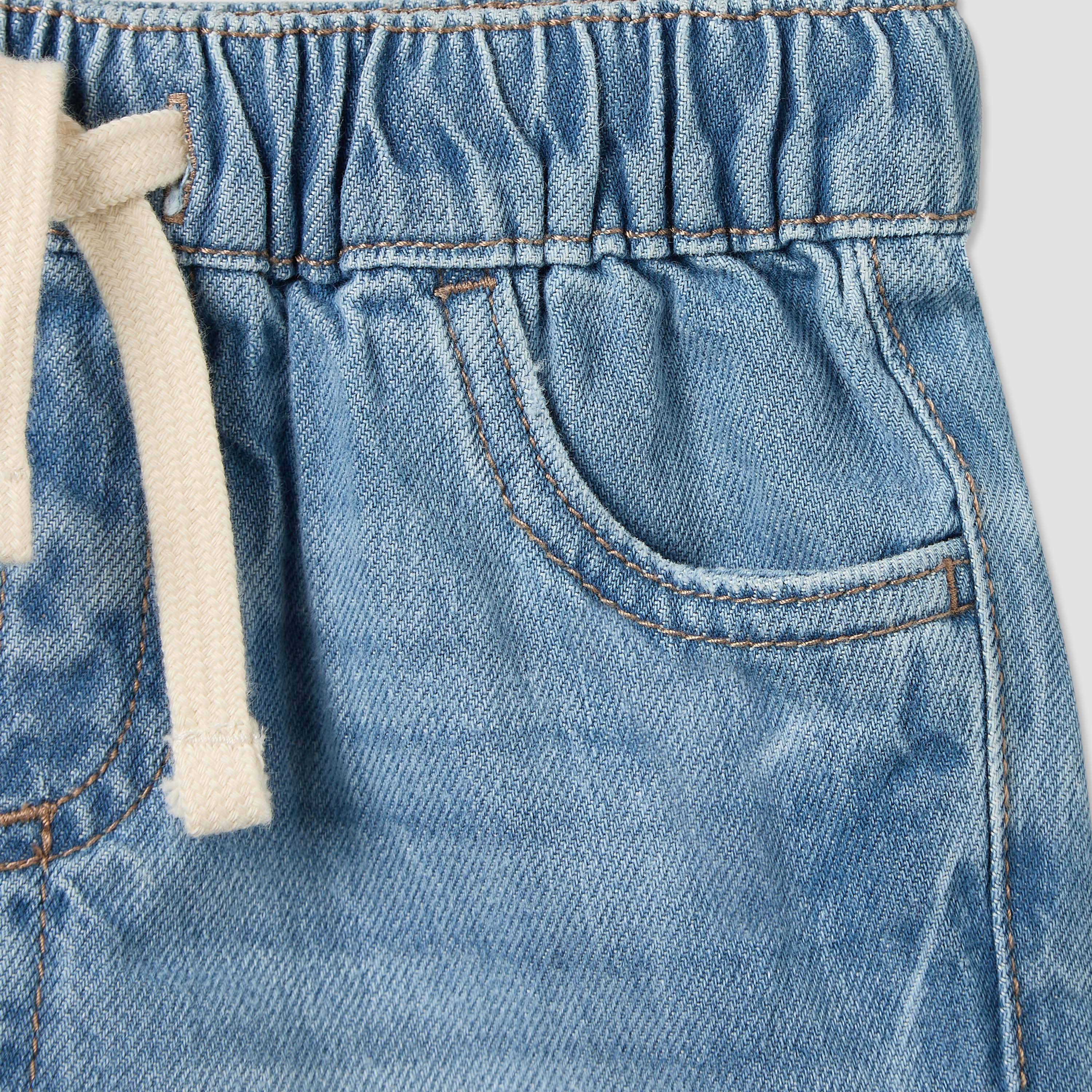 طقم تيشرت قطن بياقة مستديرة وأكمام قصيرة وشورت جينز بطبعات من لي كوبر-baby-boys-clothing-setsandcoords-image-9