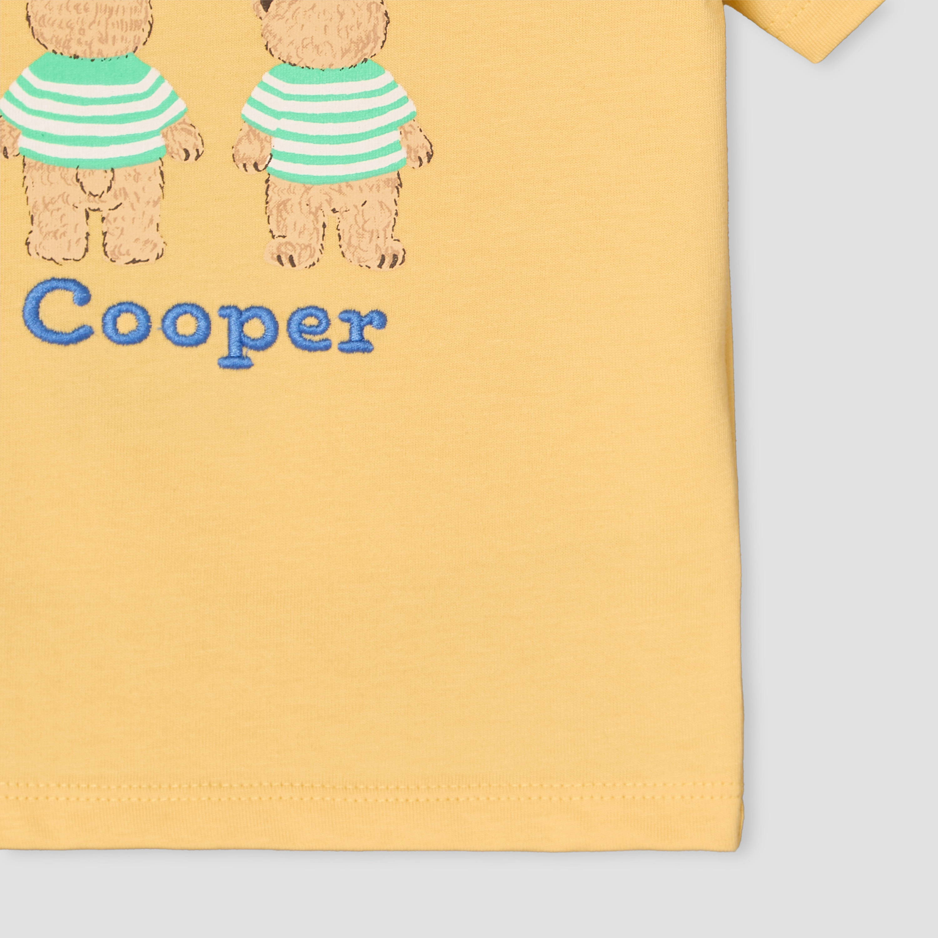 طقم تيشيرت بياقة دائرية وأكمام قصيرة مع شورت بطبعة دب تيدي من لي كوبر-baby-boys-clothing-setsandcoords-image-7