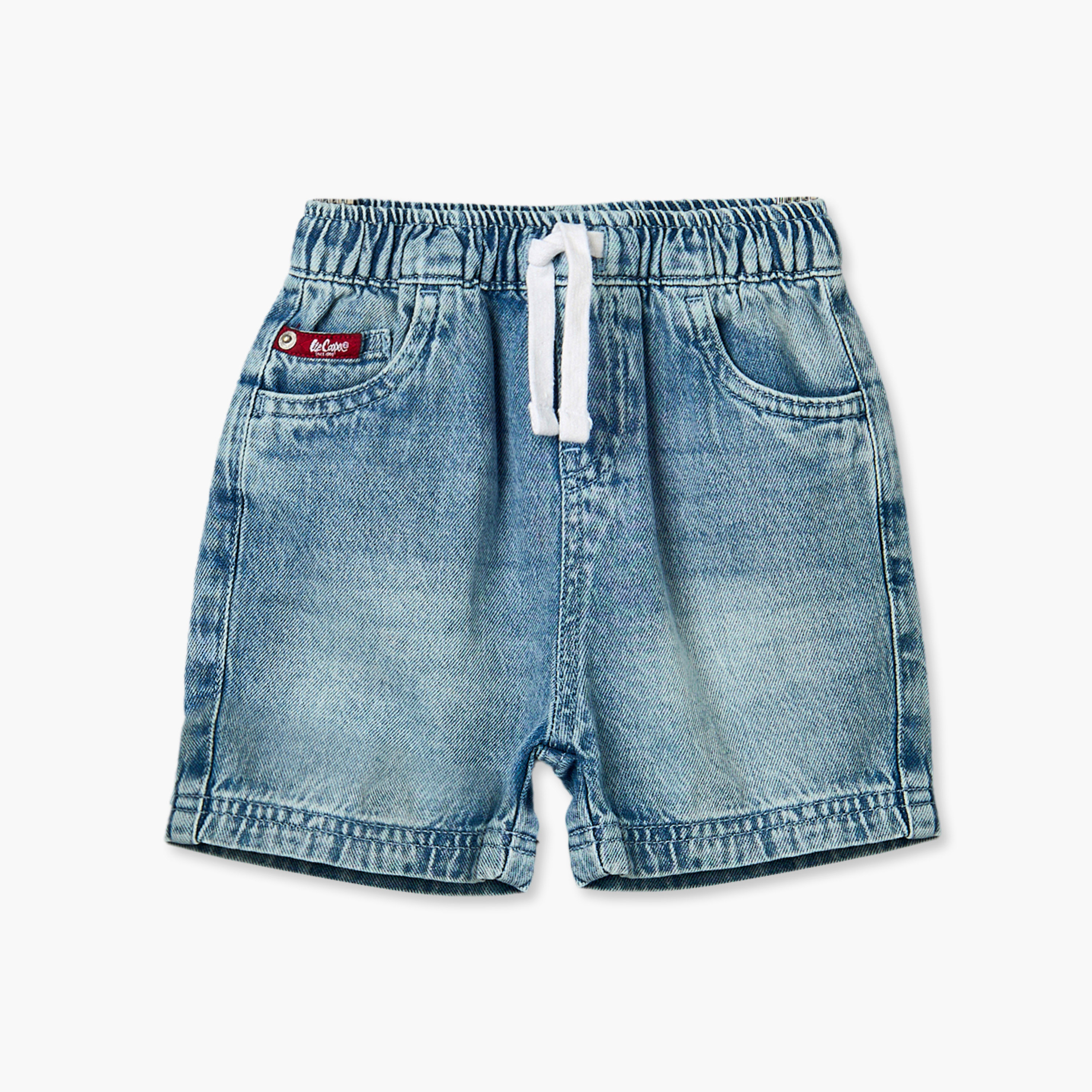 Lee Cooper Collared Short Sleeves Polo T-shirt and Denim Shorts Set with Applique-baby-boys-clothing-setsandcoords-image-4