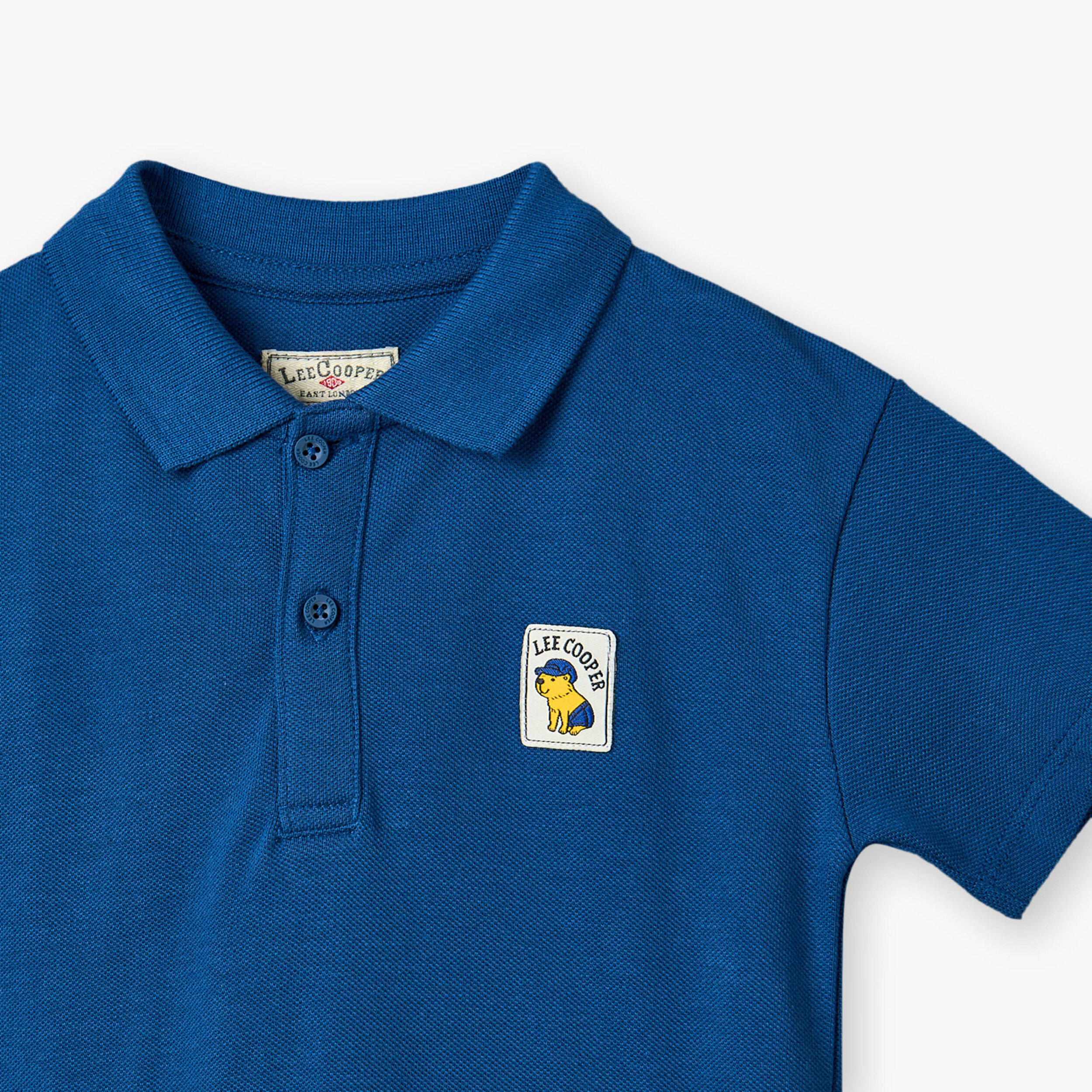 Lee Cooper Collared Short Sleeves Polo T-shirt and Denim Shorts Set with Applique-baby-boys-clothing-setsandcoords-image-7