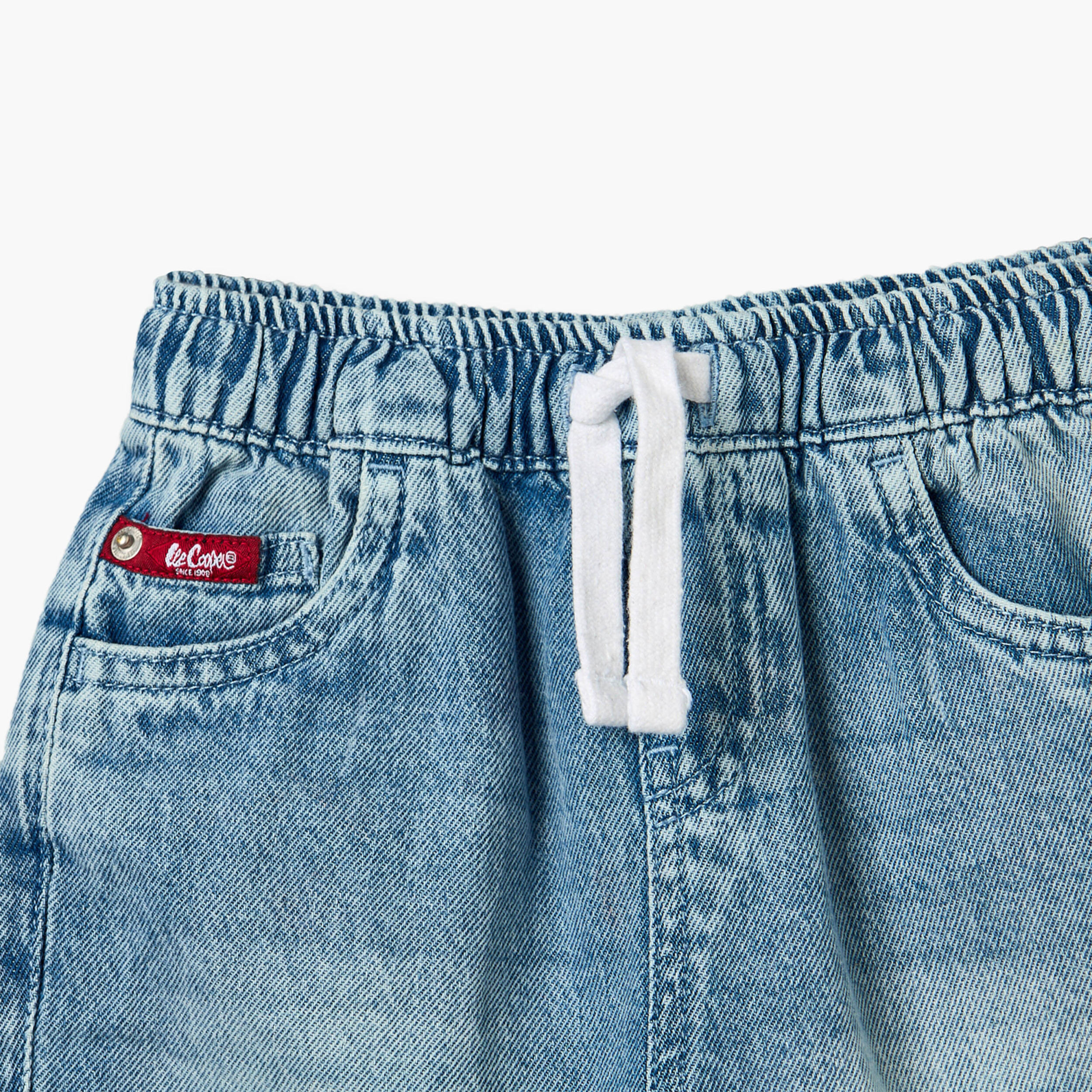 Lee Cooper Collared Short Sleeves Polo T-shirt and Denim Shorts Set with Applique-baby-boys-clothing-setsandcoords-image-8