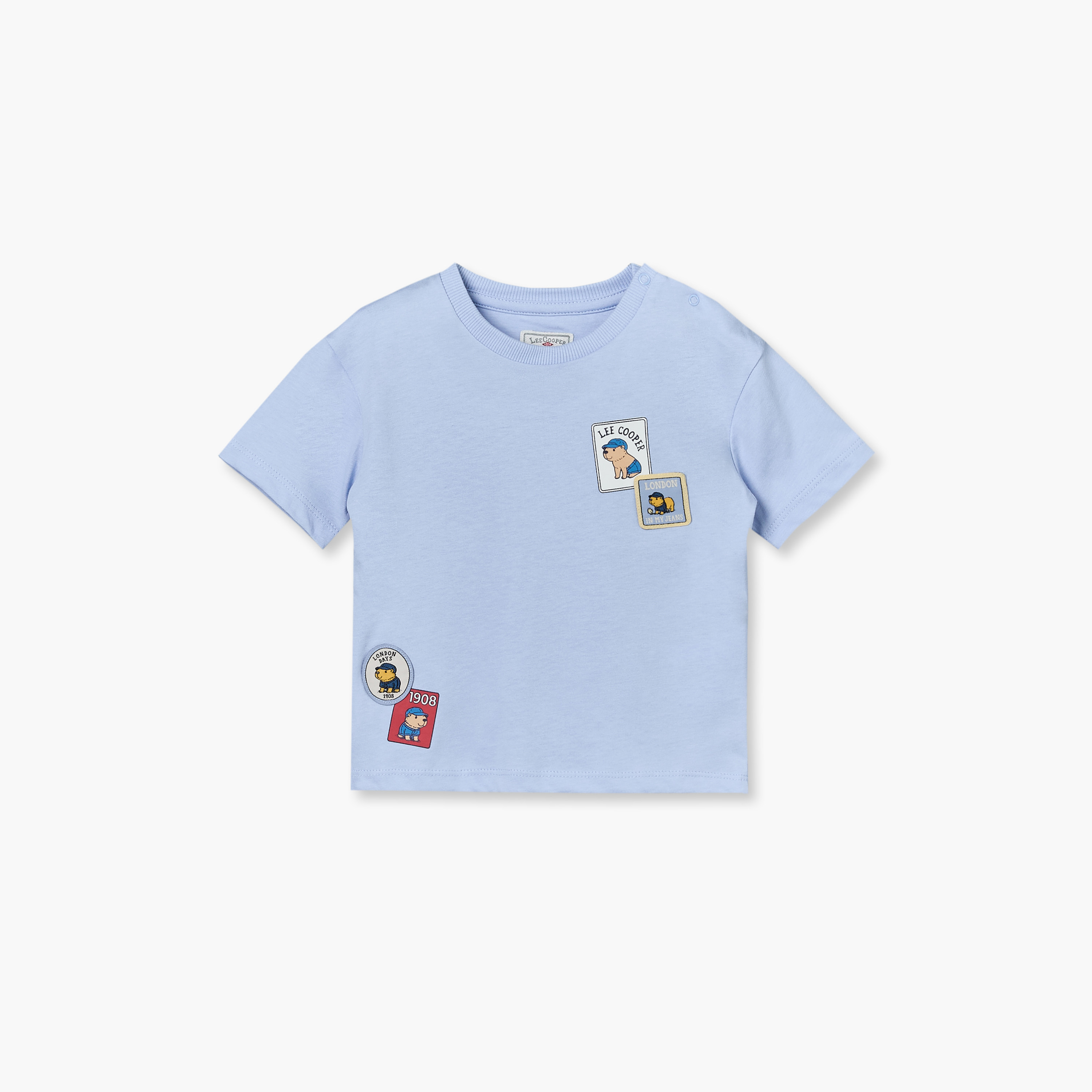 طقم شورت وتيشيرت مزين بياقة مستديرة وأكمام قصيرة من لي كوبر-baby-boys-clothing-setsandcoords-image-2