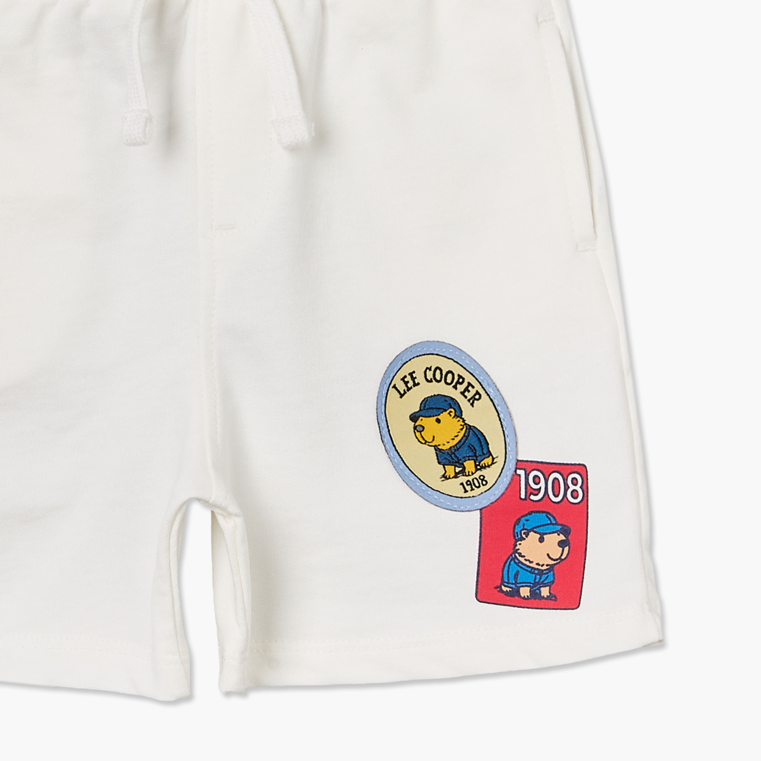 Lee Cooper Round Neck Short Sleeves T-shirt and Shorts Set with Applique-baby-boys-clothing-setsandcoords-image-10