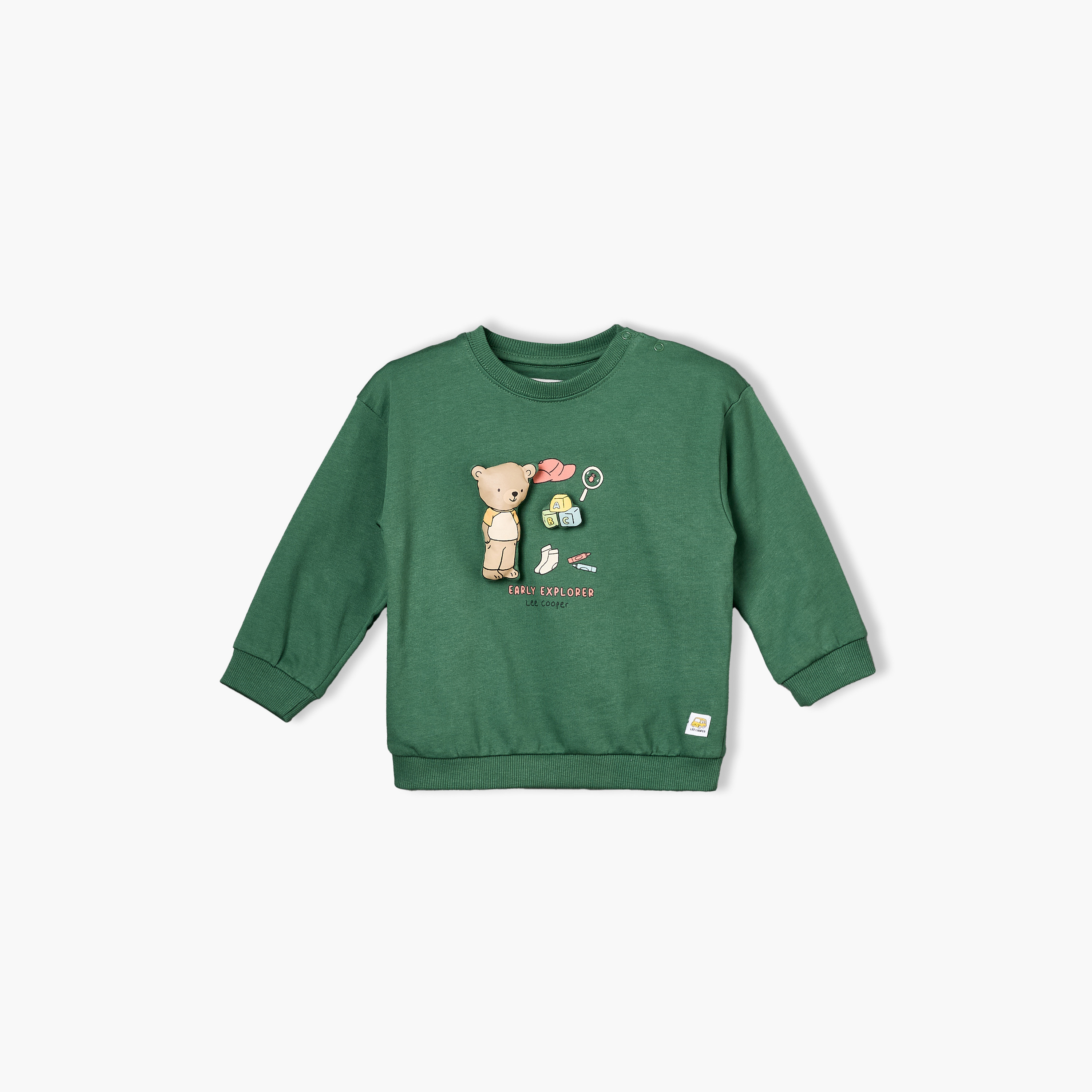 Lee Cooper Round Neck Long Sleeves Sweatshirt and Joggers Set with Graphic Print-baby-boys-clothing-setsandcoords-image-3