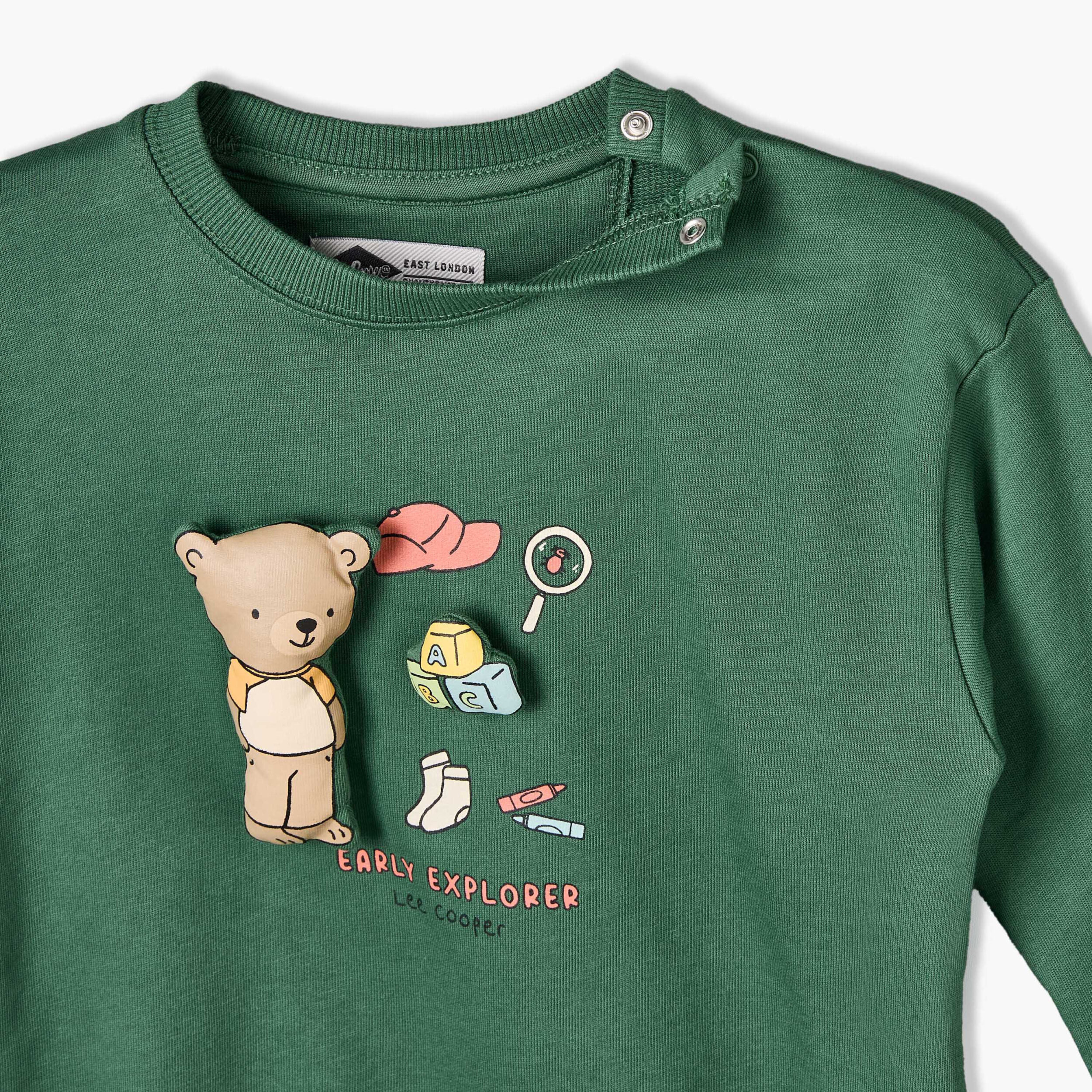Lee Cooper Round Neck Long Sleeves Sweatshirt and Joggers Set with Graphic Print-baby-boys-clothing-setsandcoords-image-7