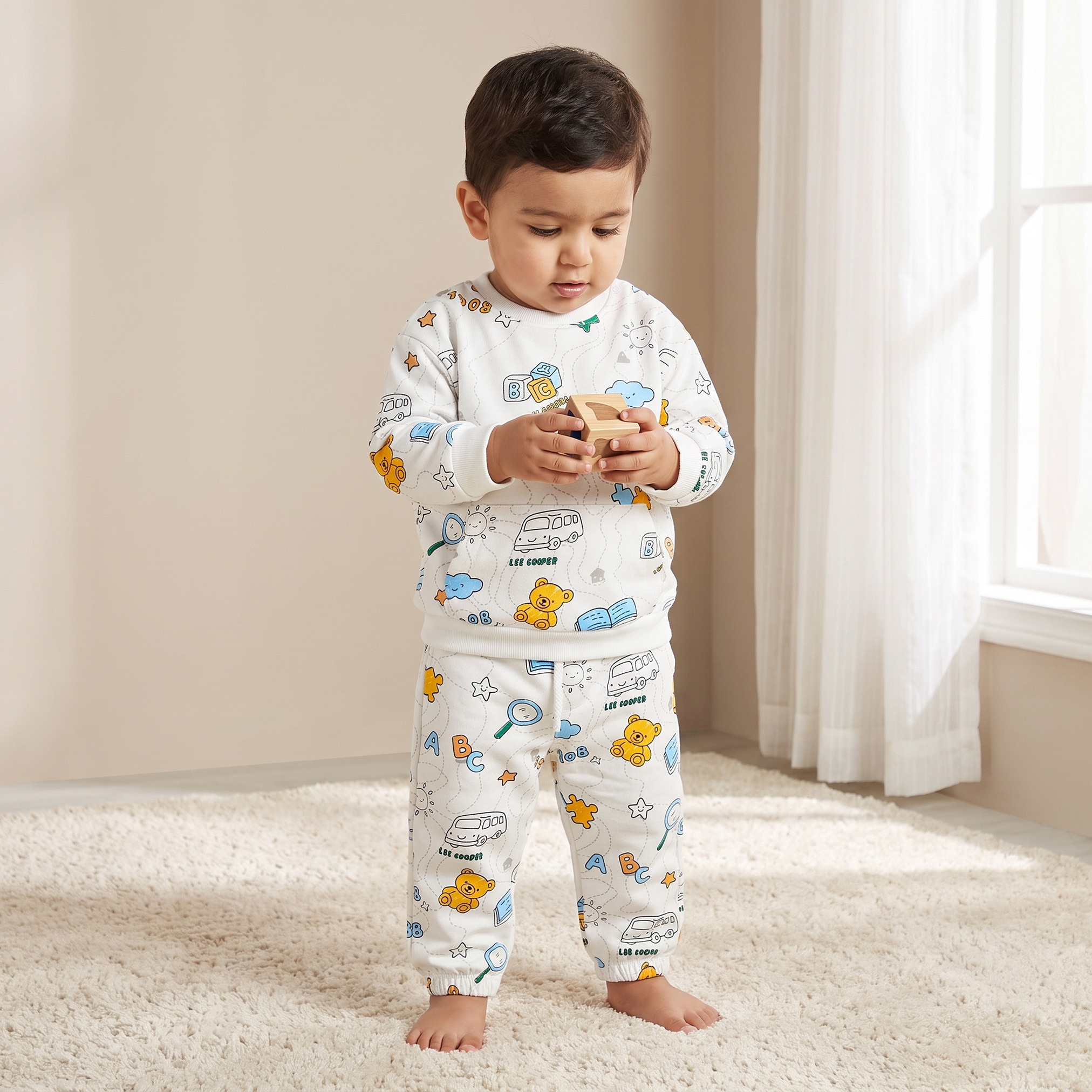 Lee Cooper Crew Neck Long Sleeves Sweatshirt and Joggers Set-baby-boys-clothing-setsandcoords-image-1