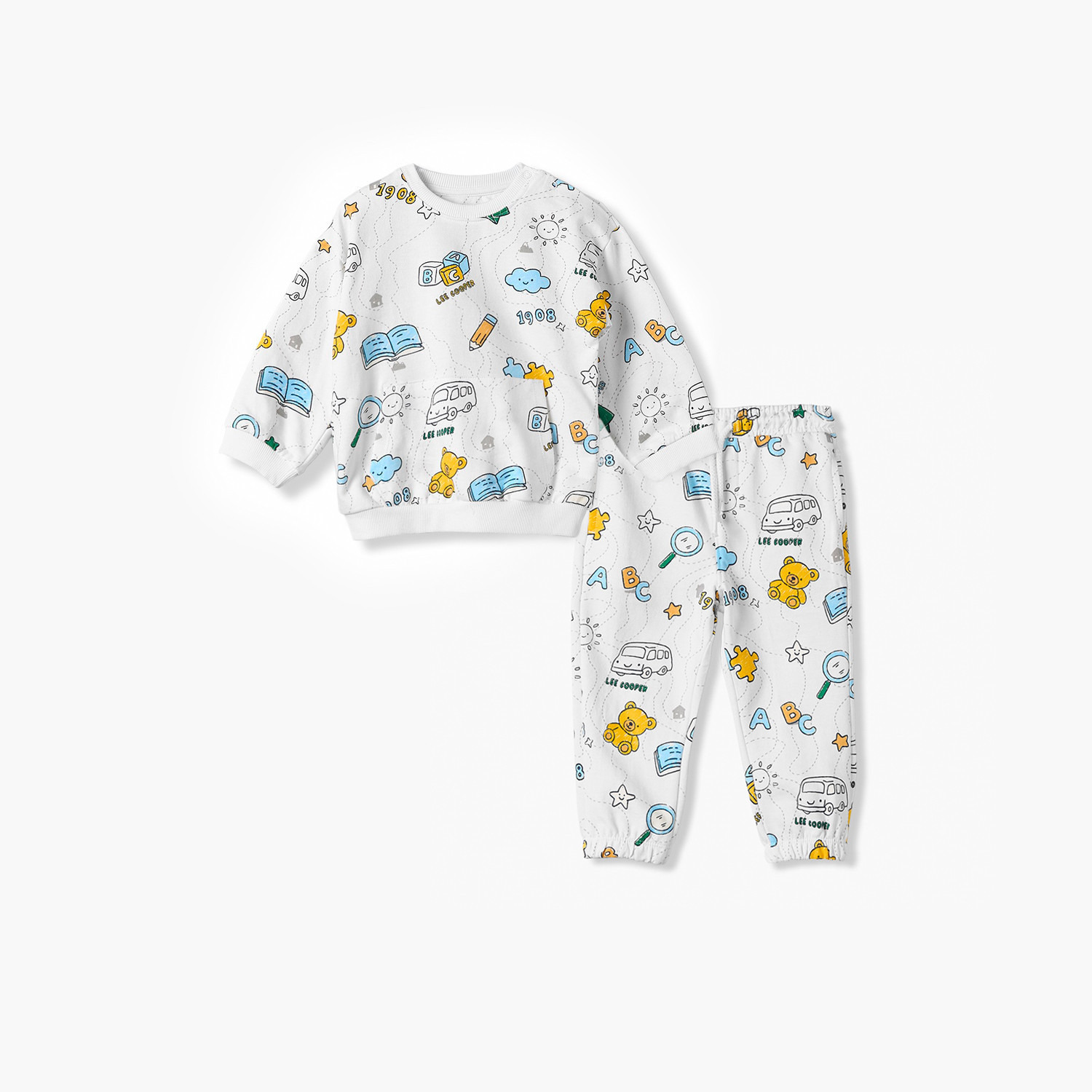 Lee Cooper Crew Neck Long Sleeves Sweatshirt and Joggers Set-baby-boys-clothing-setsandcoords-image-2